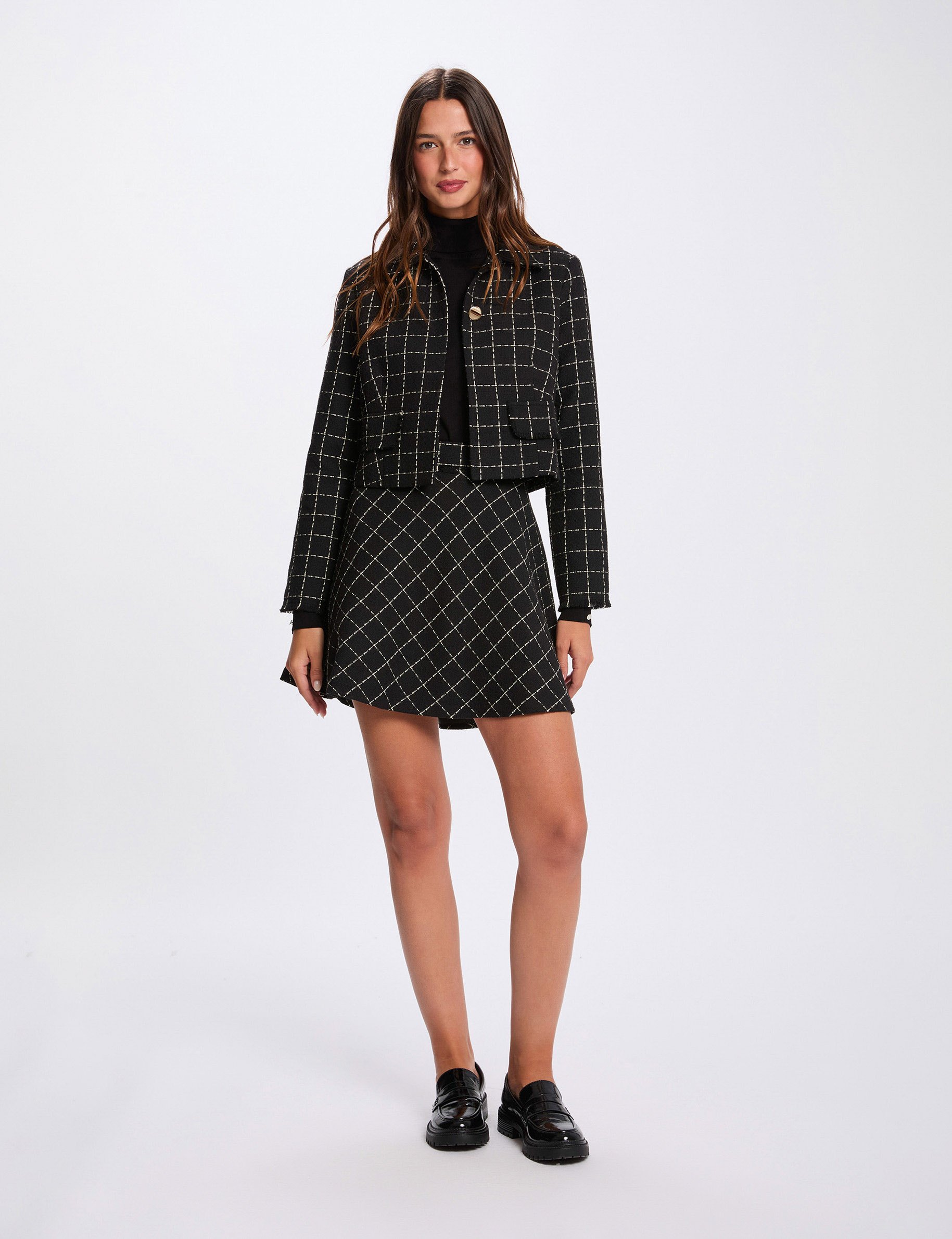 fitted cropped jacket black women Fitted cropped jacket black women