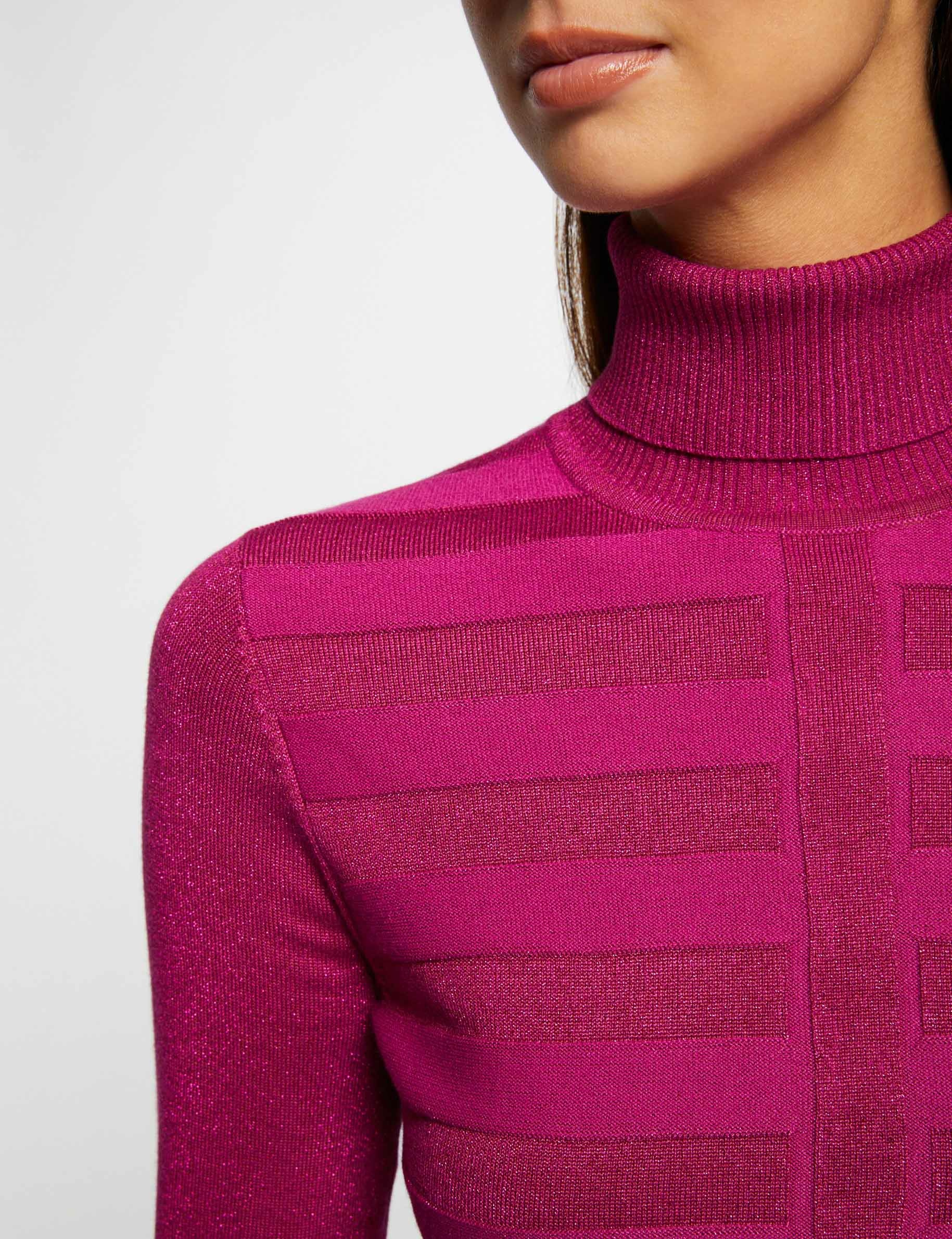 Long-sleeved jumper with turtleneck raspberry ladies'
