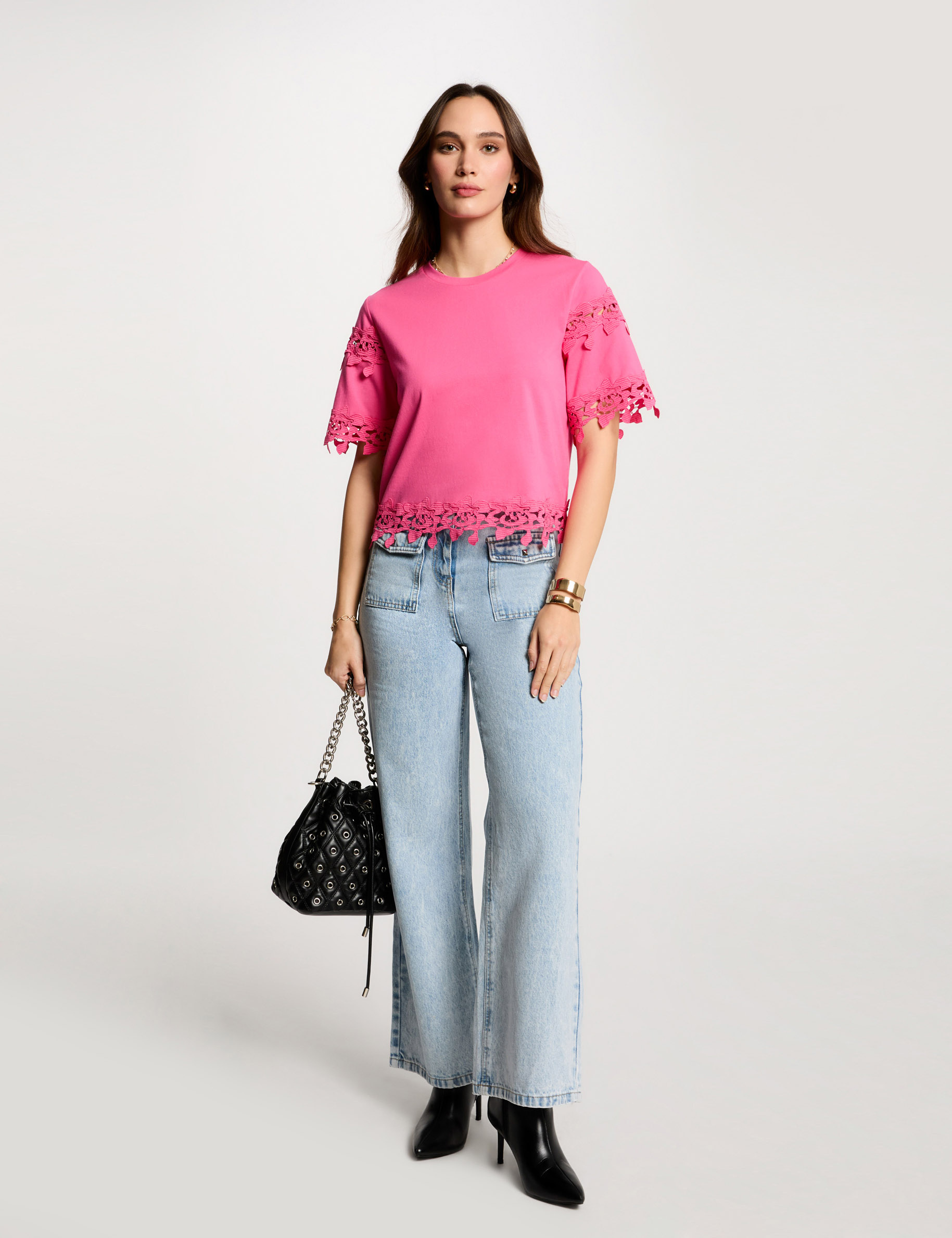 Short-sleeved t-shirt pink women
