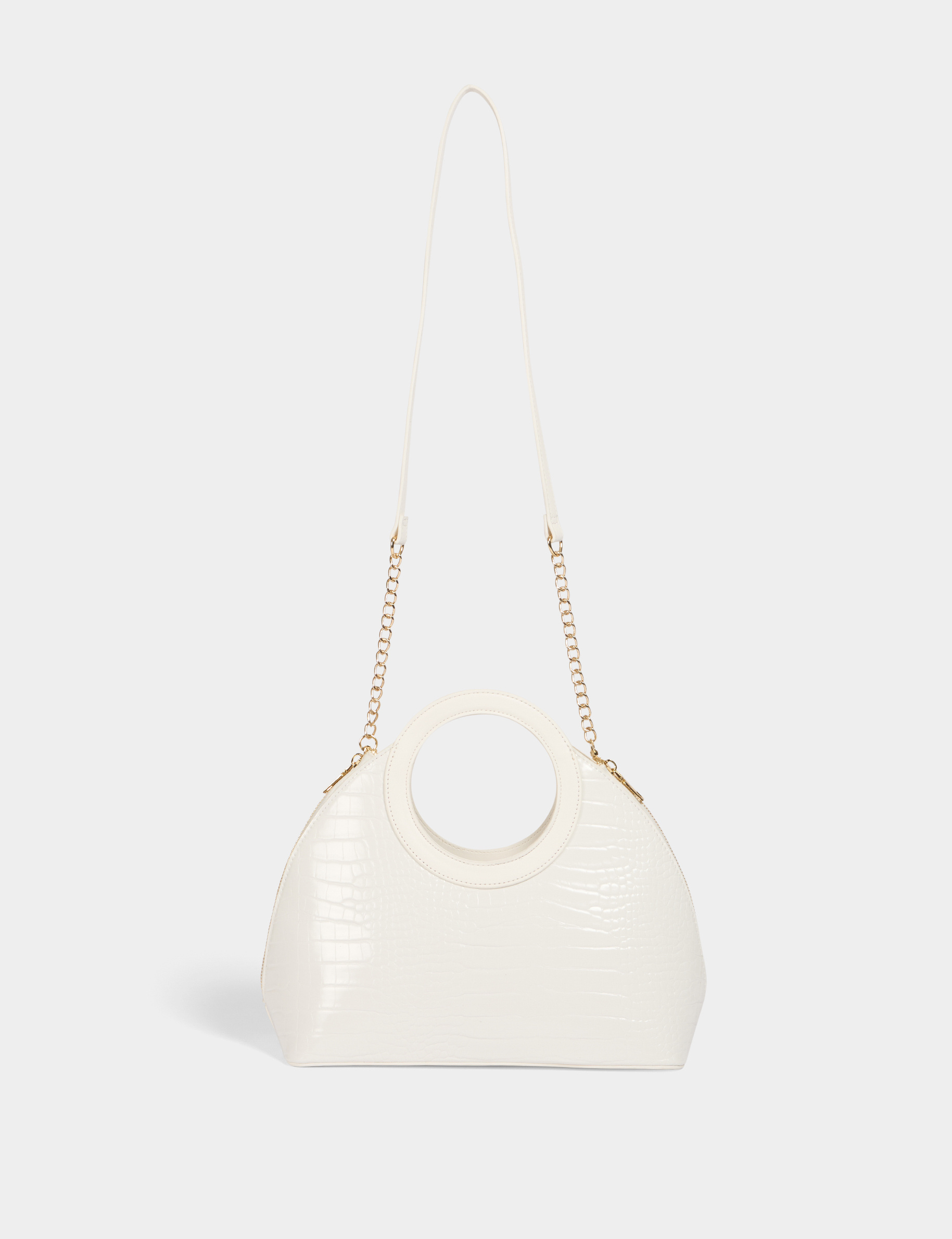handbag croc effect white women Handbag croc effect white women