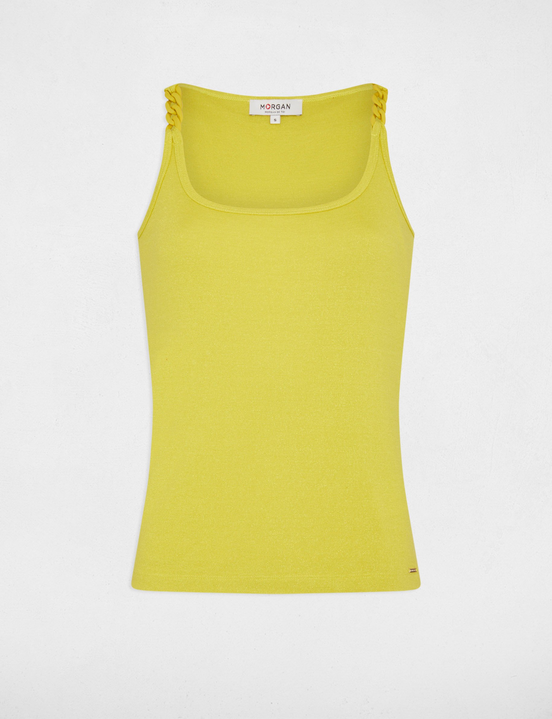 Vest top with thin straps medium yellow ladies'