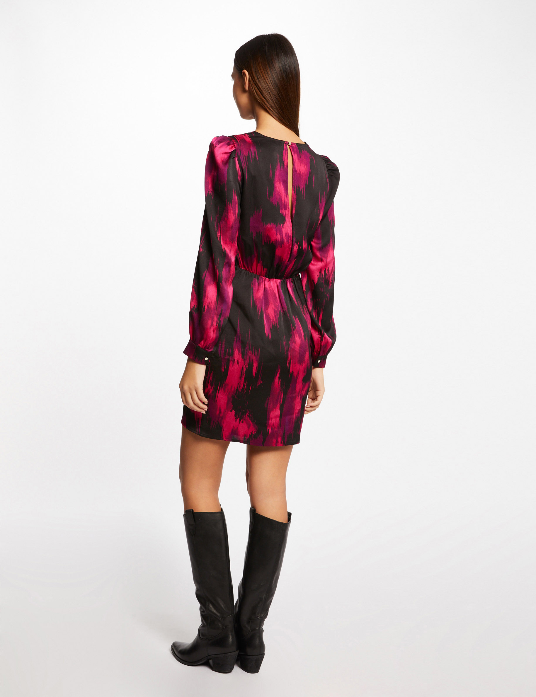 Straight dress with abstract print multico ladies'