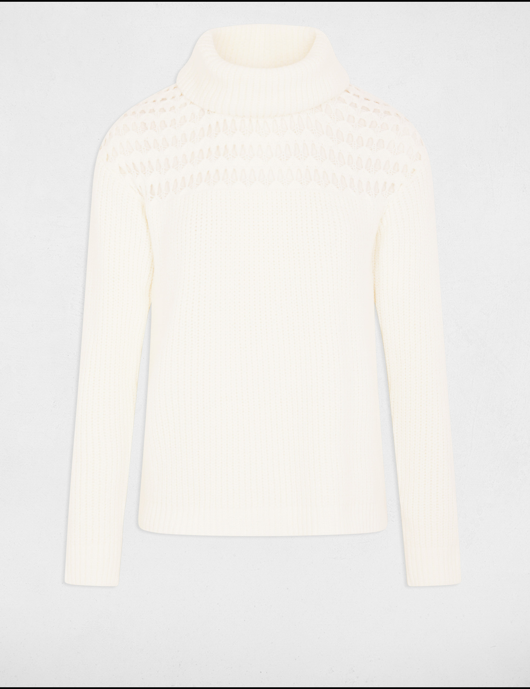 jumper turtleneck long sleeves ecru women Jumper turtleneck long sleeves ecru women