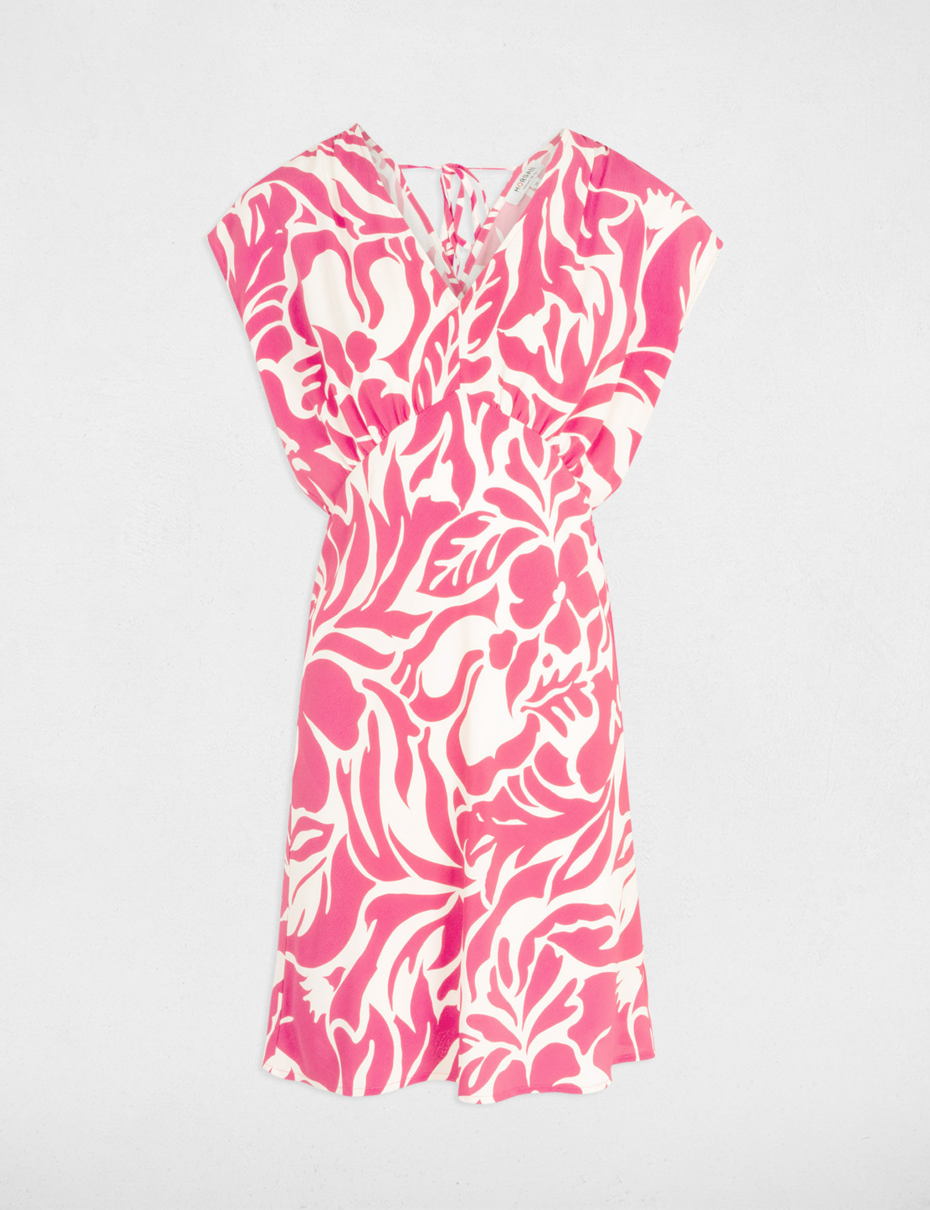 printed a line mini dress multicolored women Printed A-line mini dress multicolored women