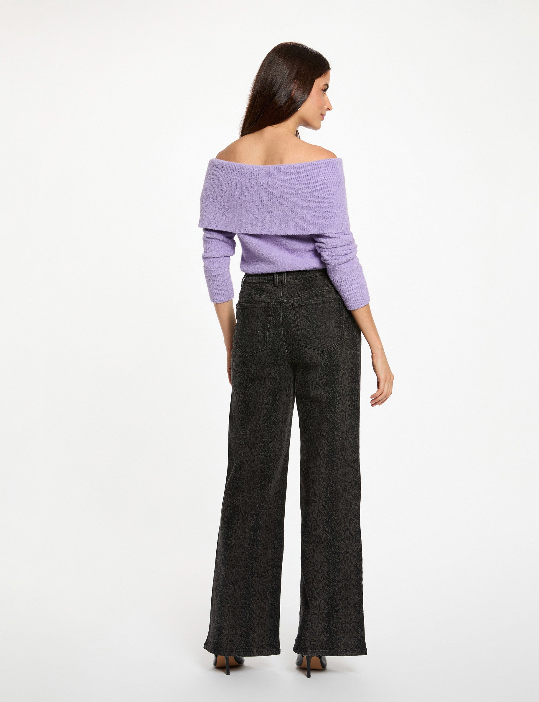 sweater with bardot neckline parma purple women Sweater with Bardot neckline parma purple women