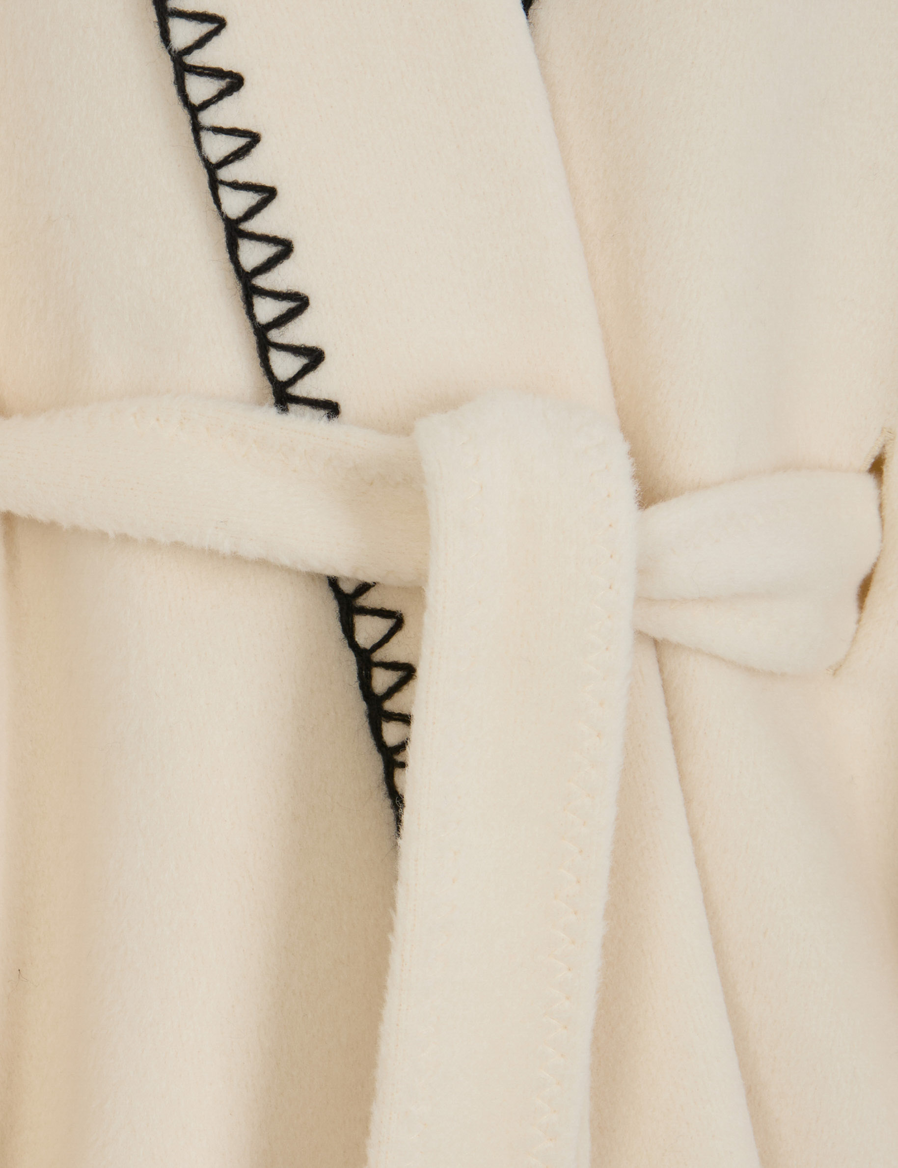 Belted cape ivory women