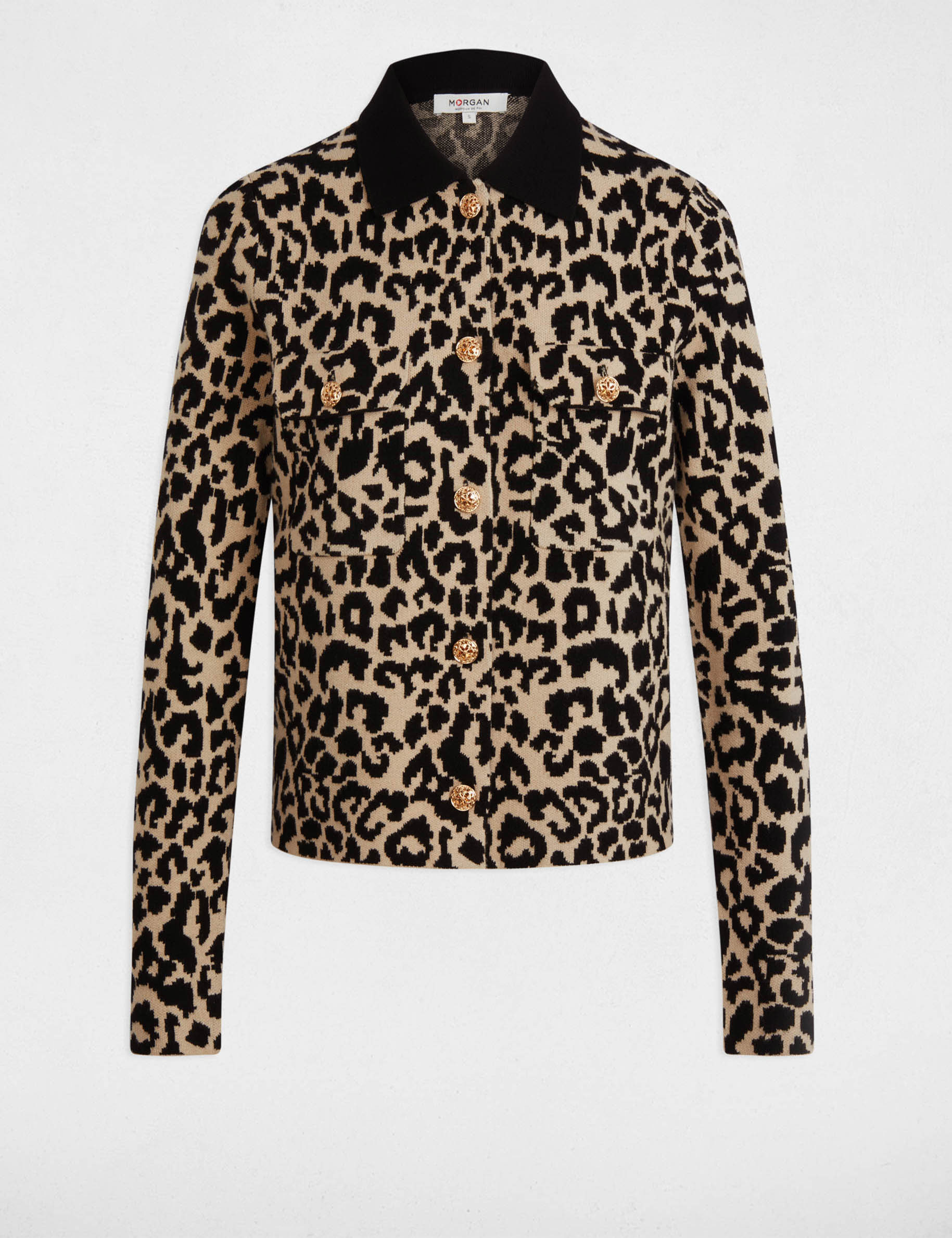 long sleeved printed cardigan beige women Long-sleeved printed cardigan beige women