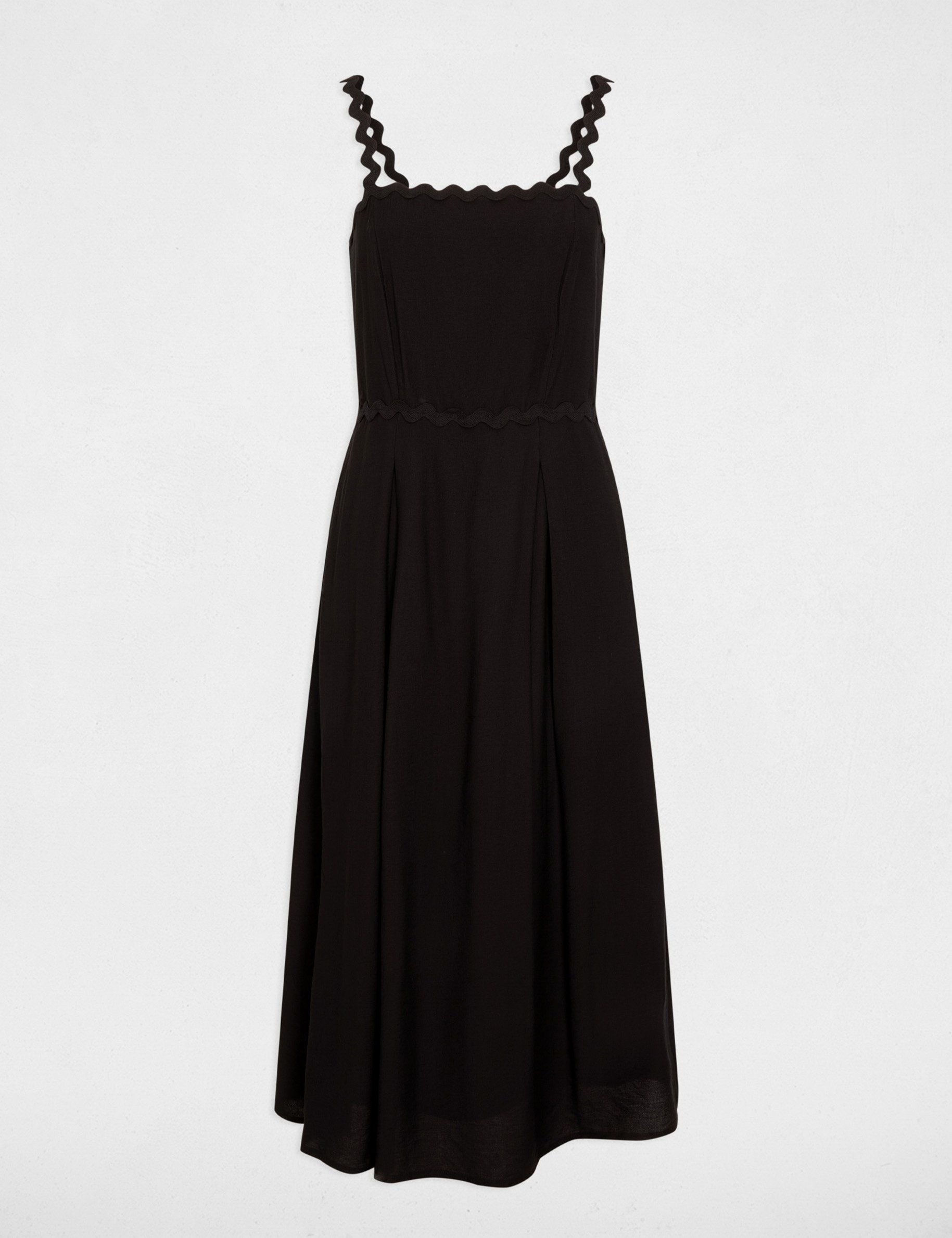 robe ajustee bretelles fantaisie noir femme Robe ajustée bretelles fantaisie noir femme