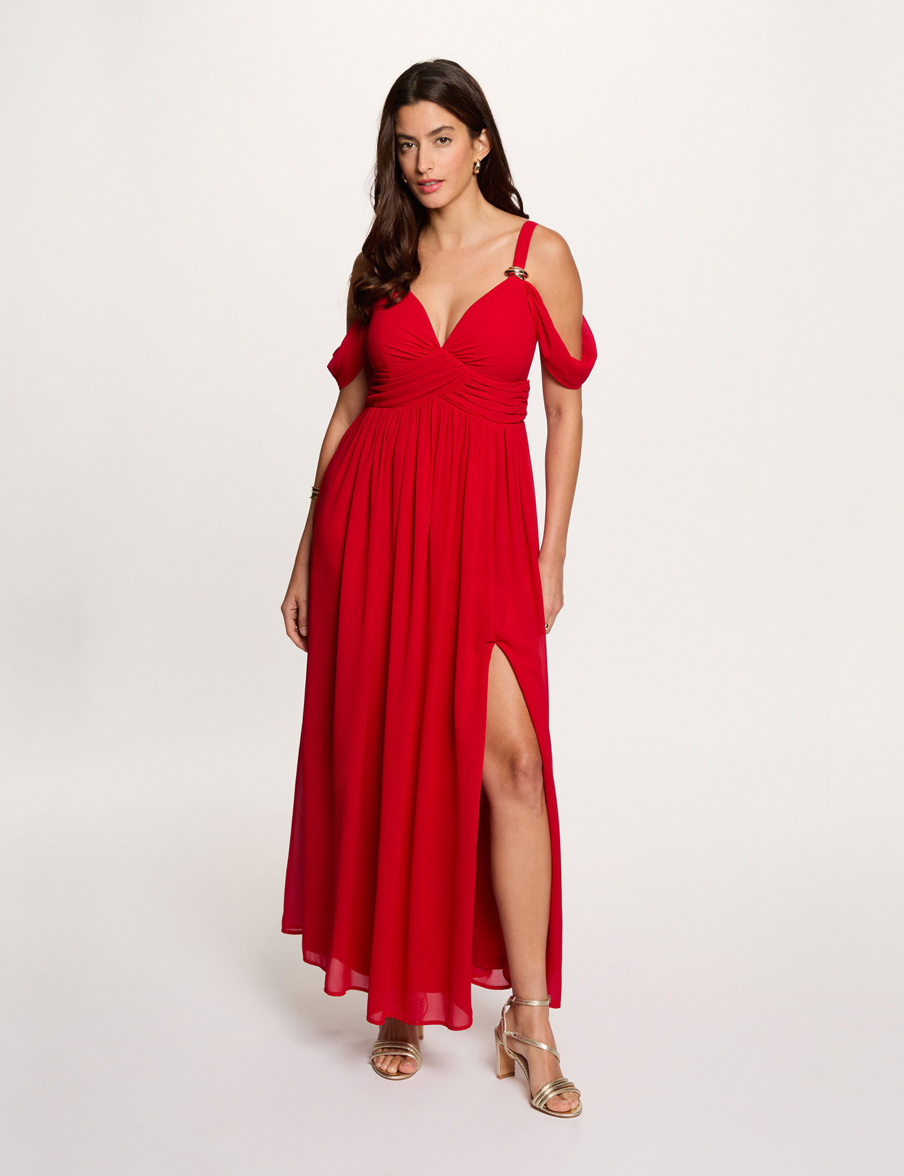 Long dress red women
