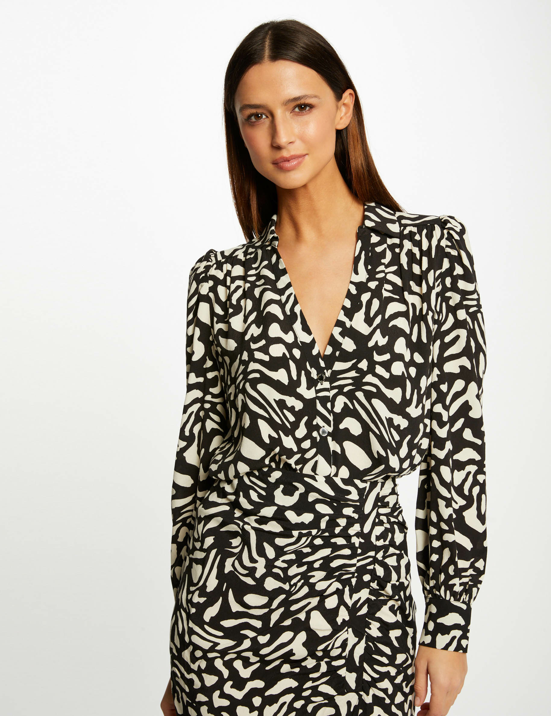 Long-sleeved shirt abstract print multico ladies' Long-sleeved shirt abstract print multico ladies'