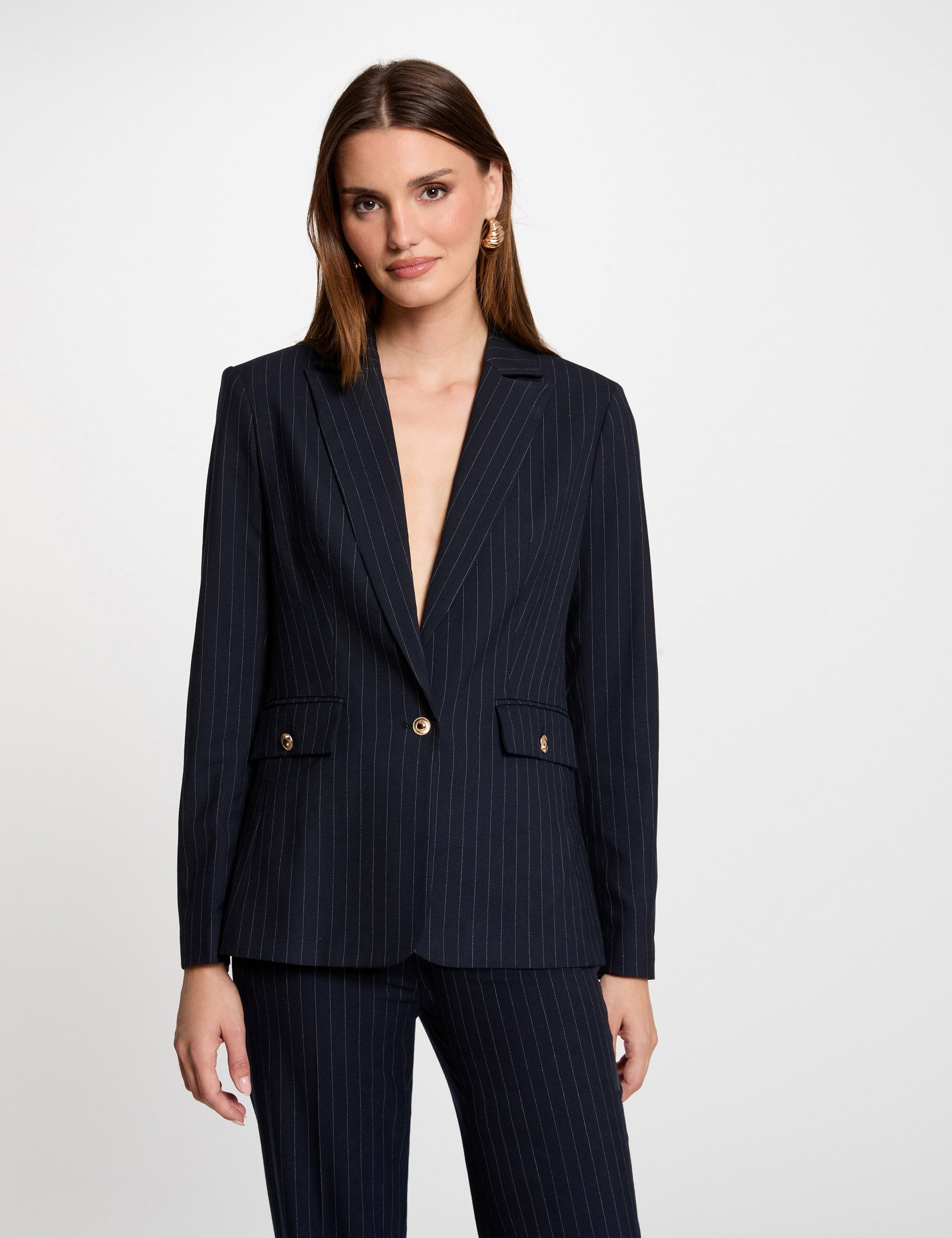 blazer with stripes navy blue women Blazer with stripes navy blue women