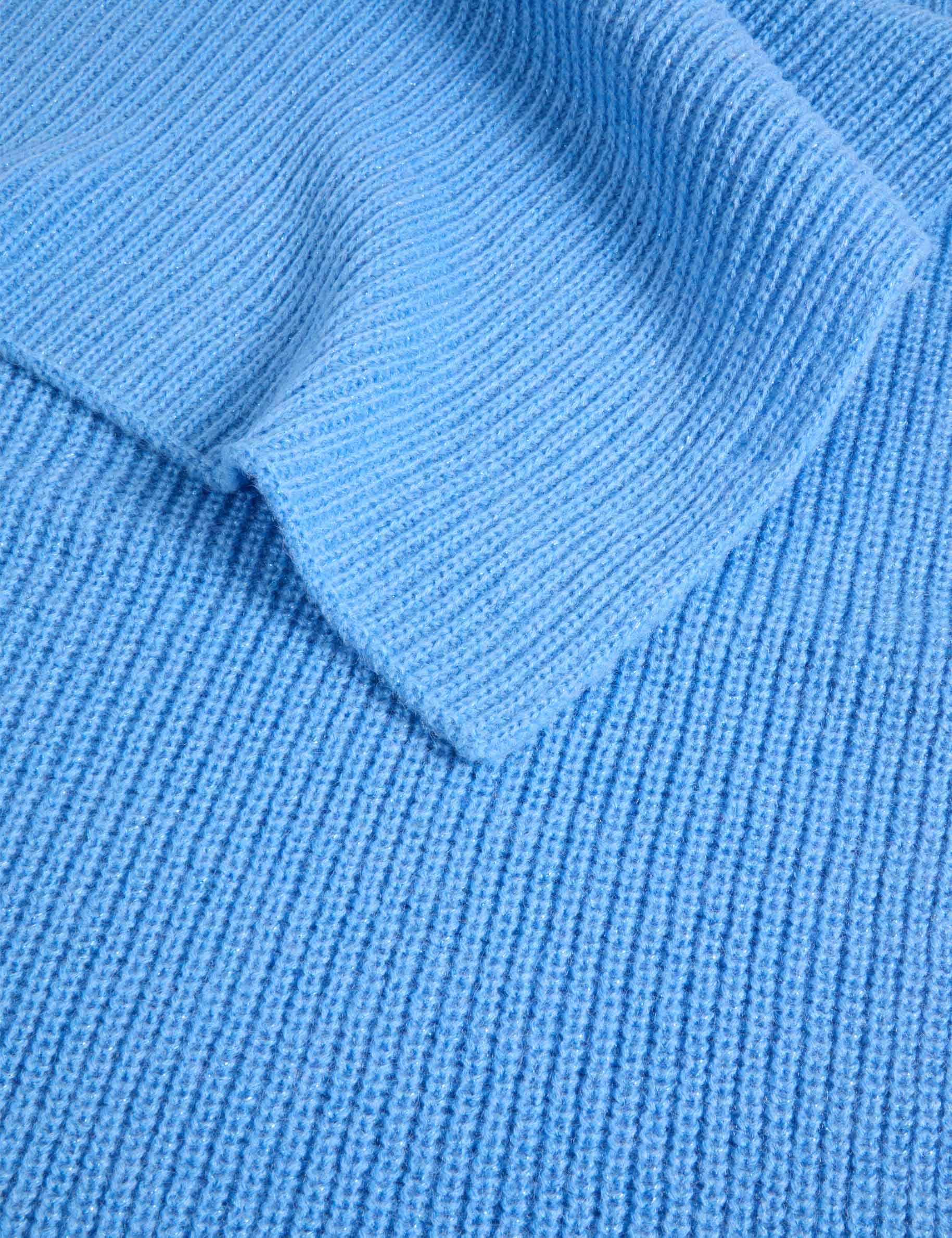 Écharpe tricotée bleu femme
