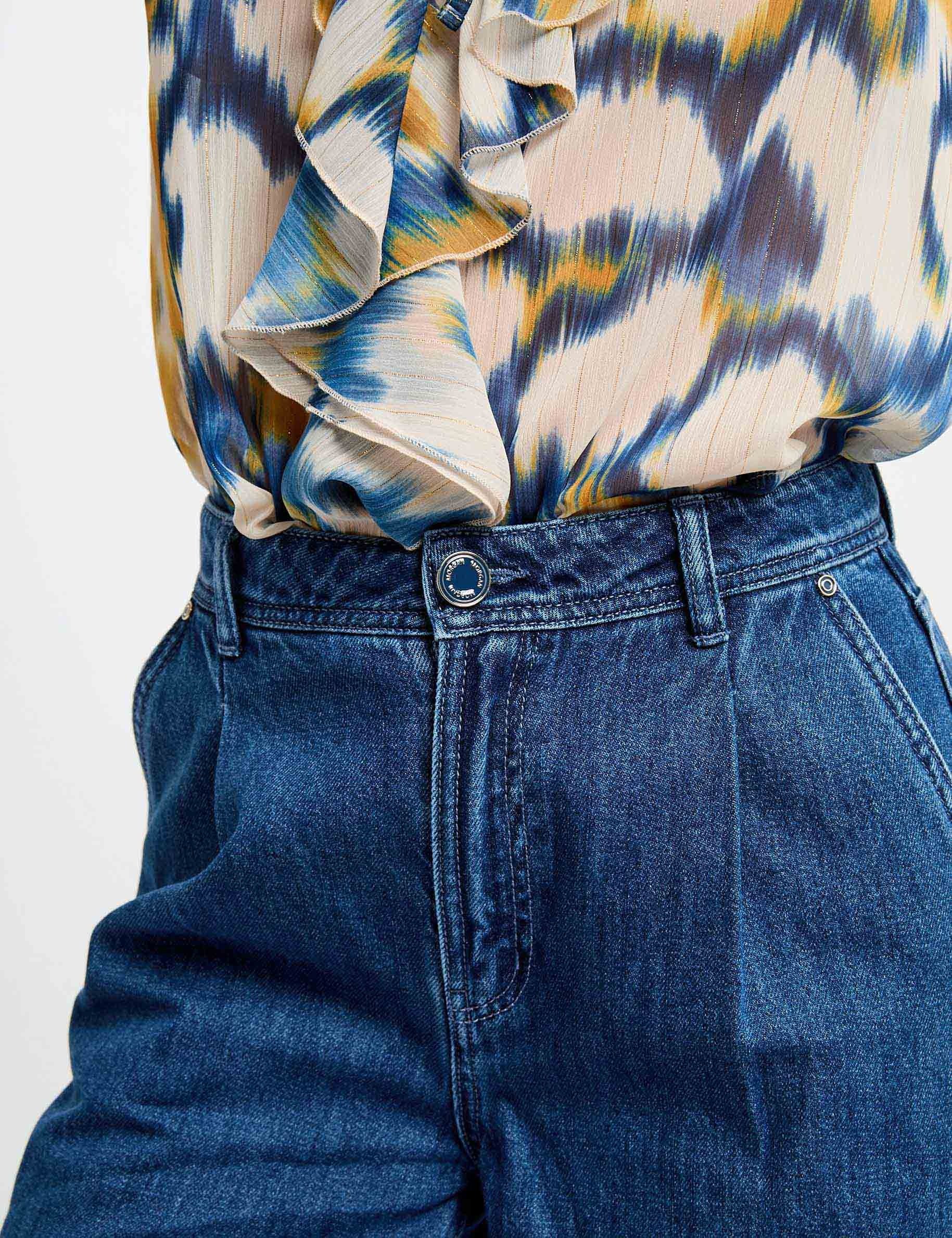 high waist wide leg jeans stone wash denim women High waist wide leg jeans stone wash denim women