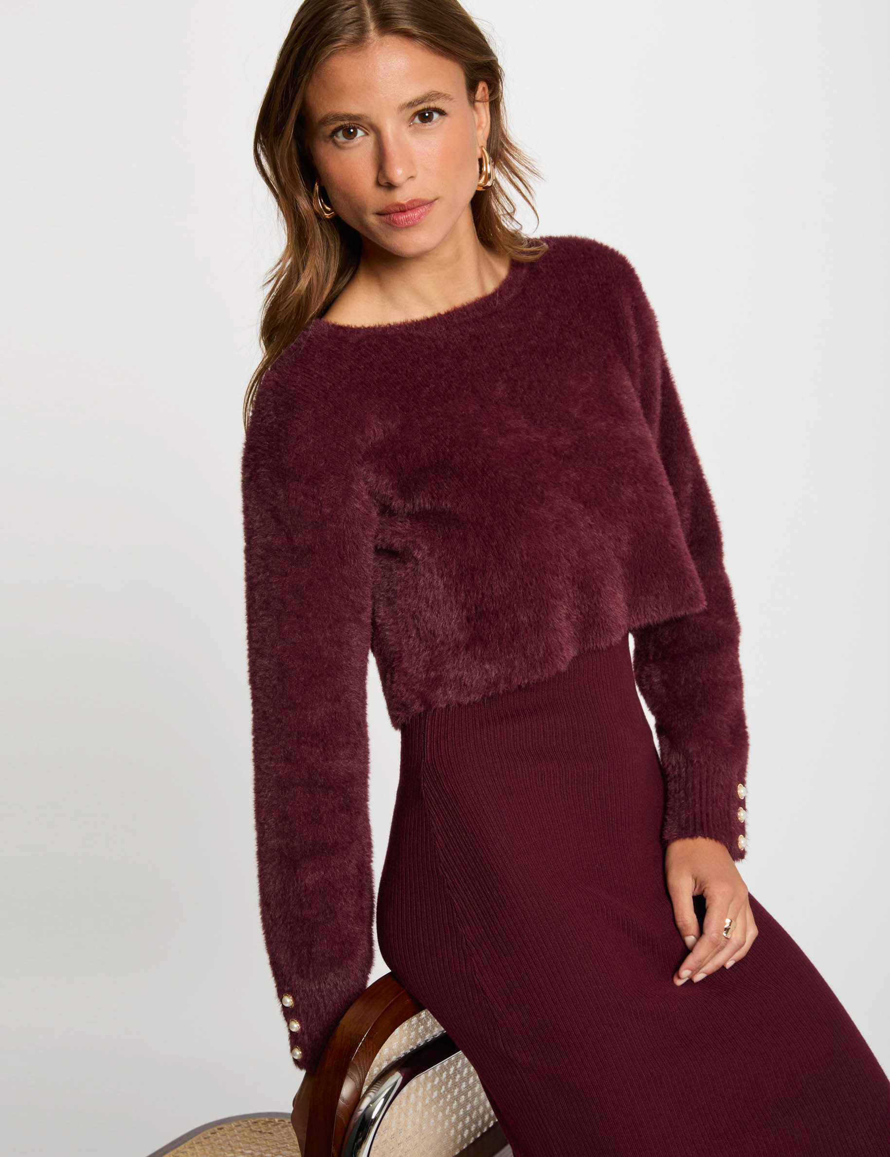 midi 2 in 1 jumper dress plum women Midi 2 in 1 jumper dress plum women