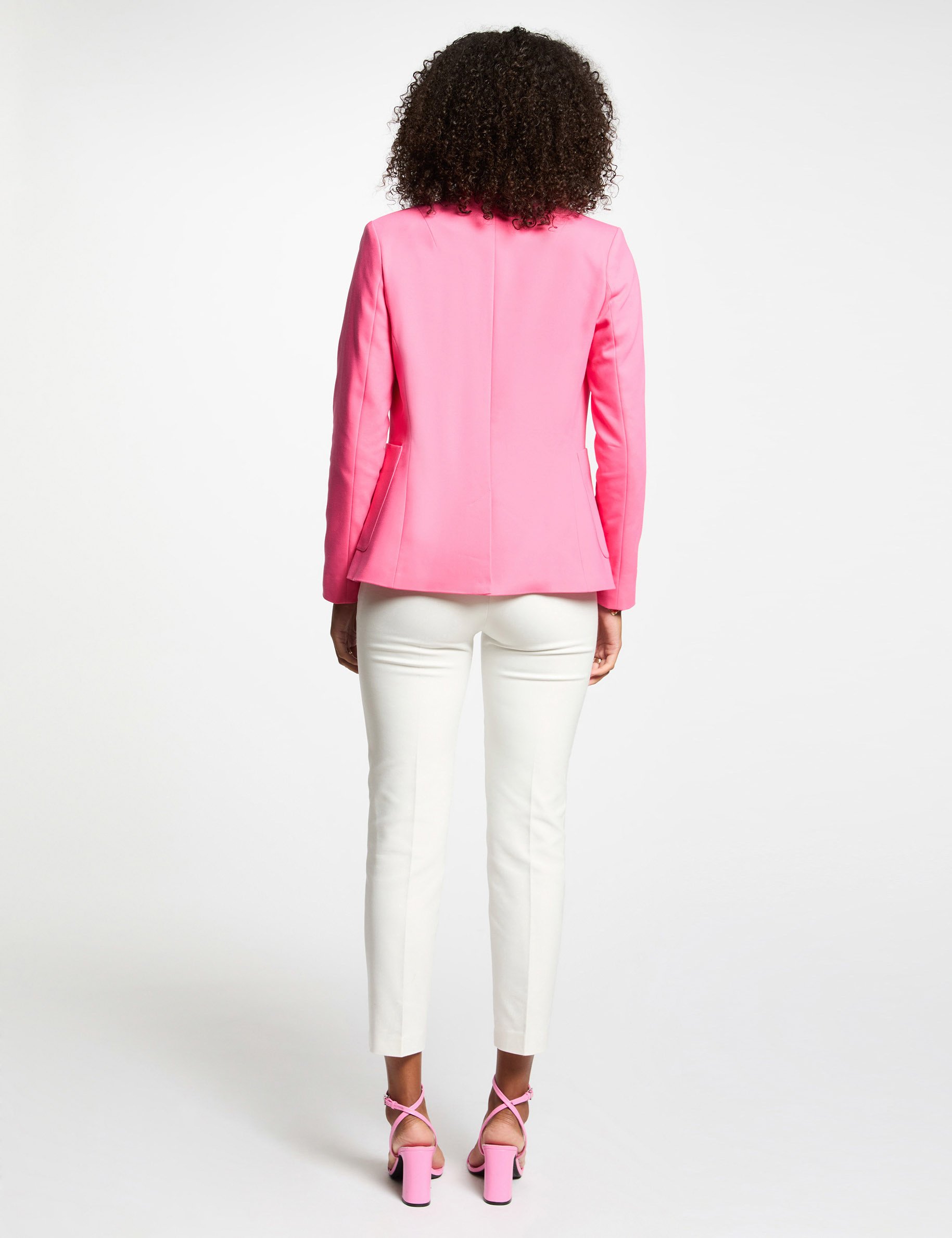 waisted buttoned blazer pink women Waisted buttoned blazer pink women
