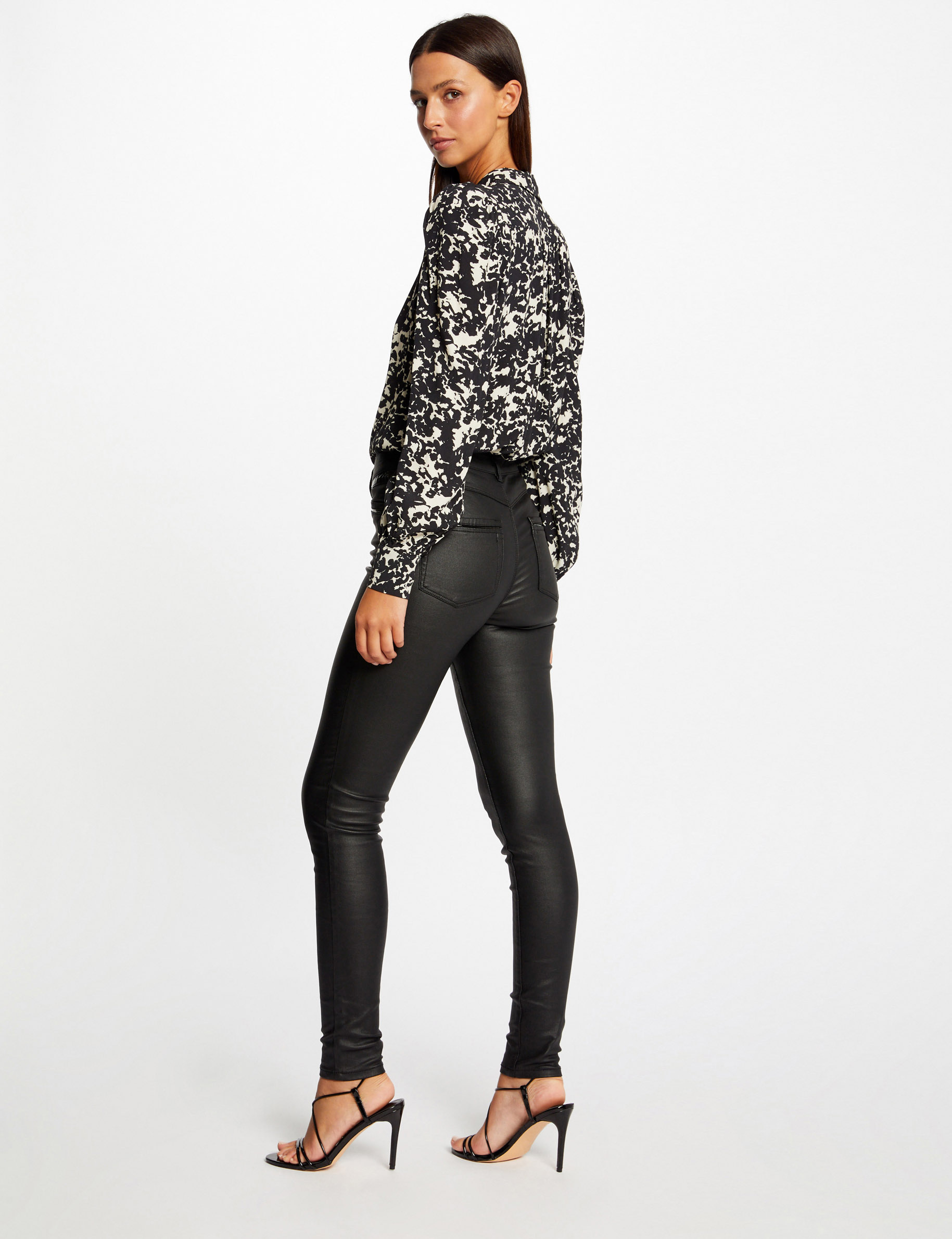 Long-sleeved shirt abstract print multico ladies'