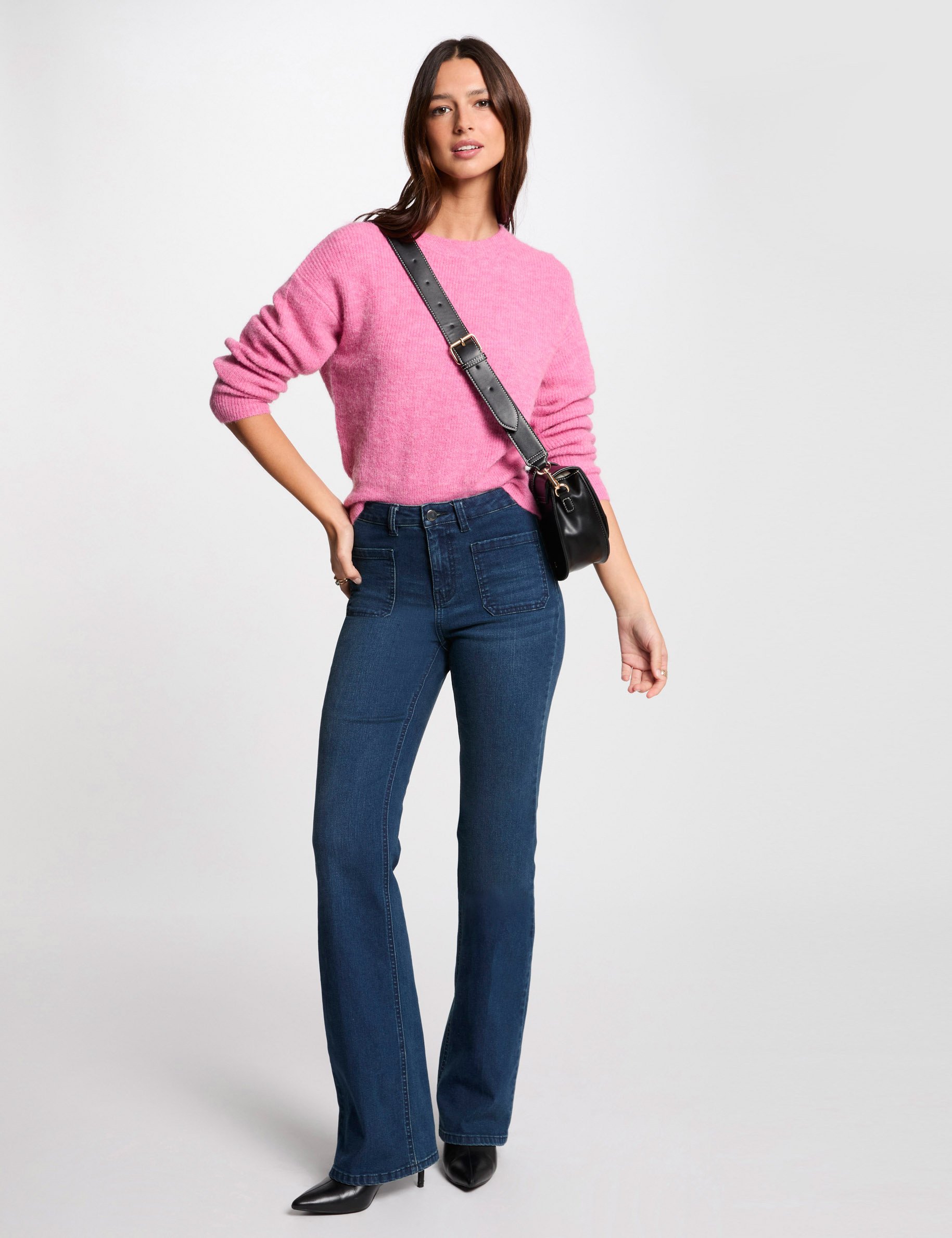 jumper round neck long sleeves pink women Jumper round neck long sleeves pink women
