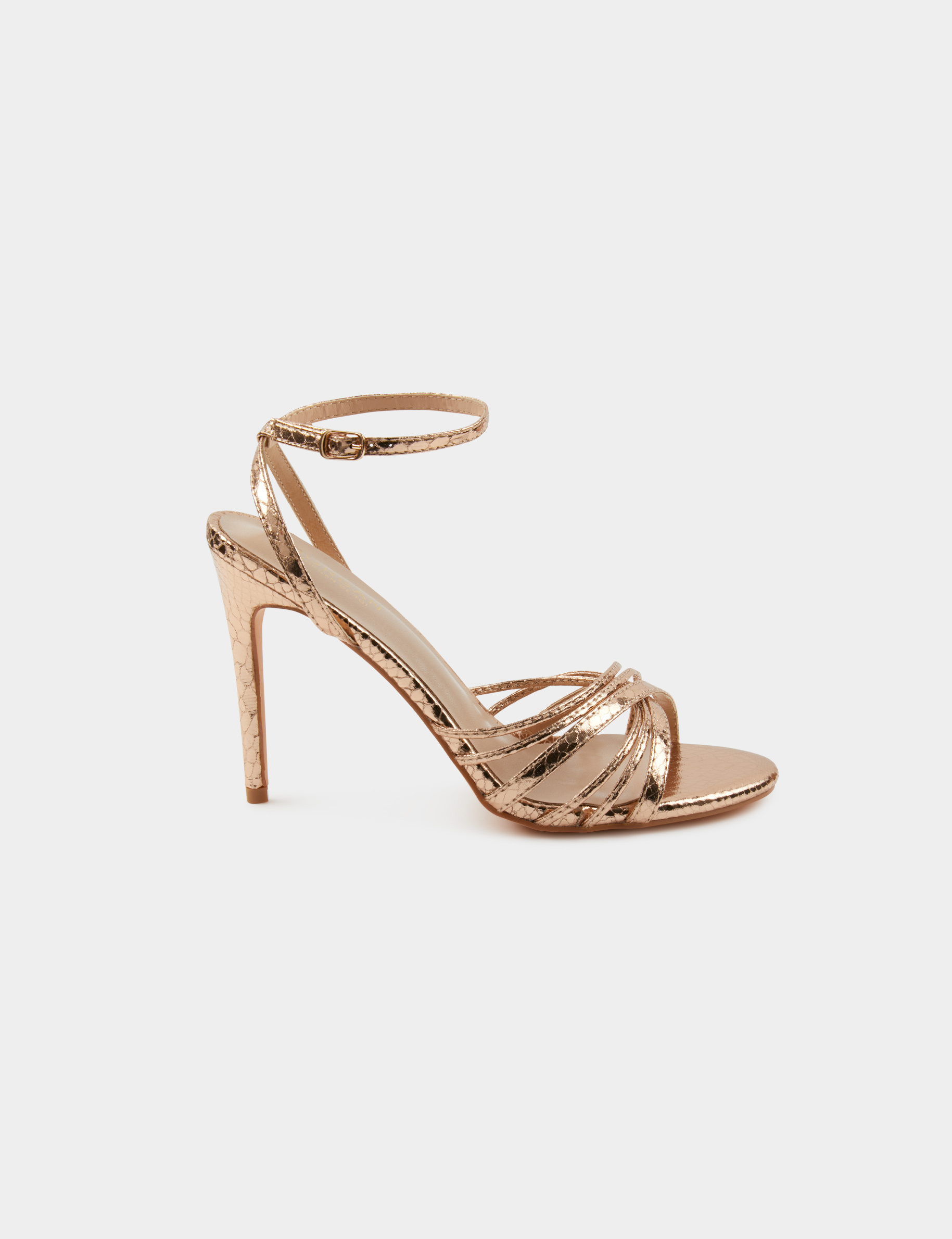 Stiletto sandals with straps pink ladies' Stiletto sandals with straps pink ladies'