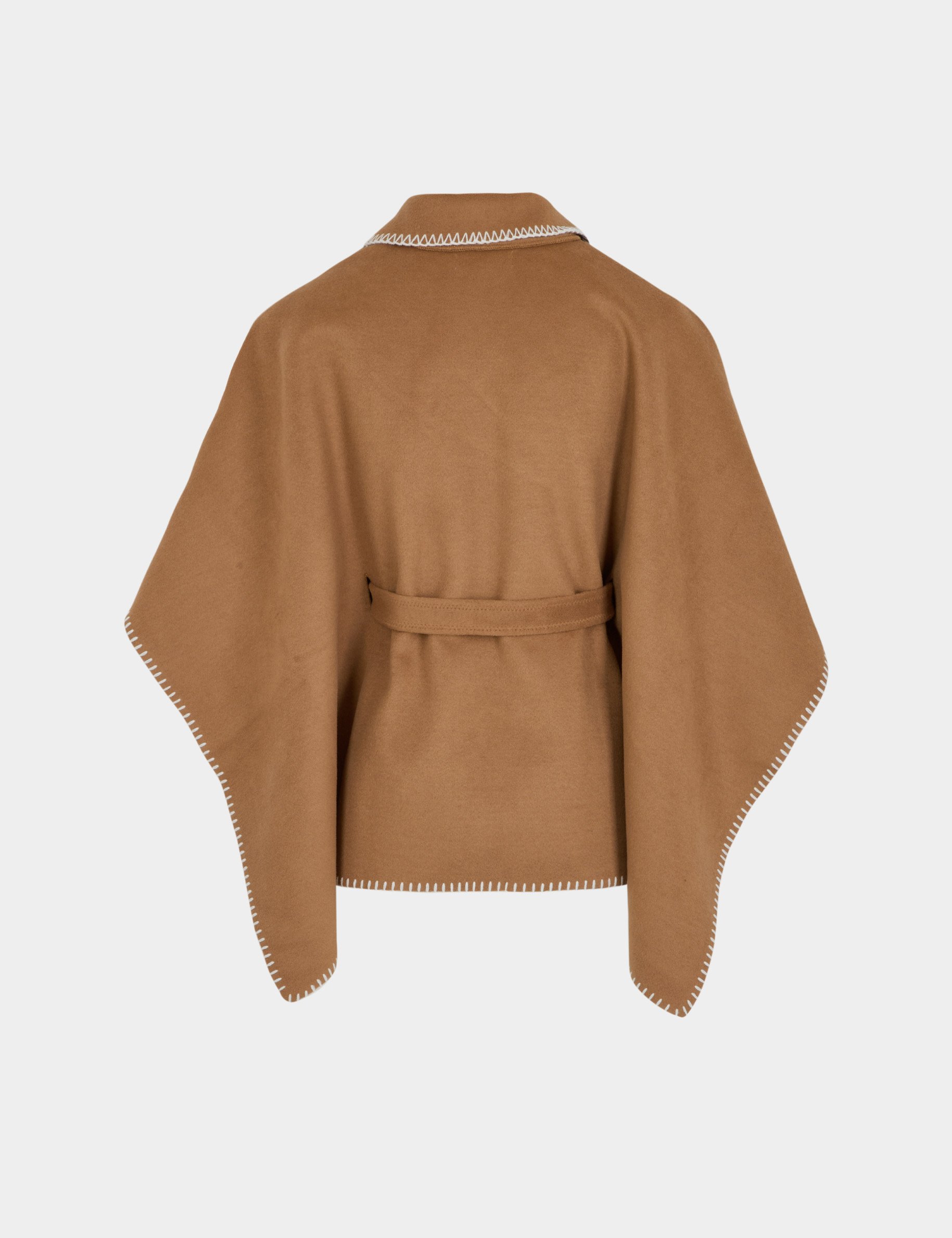 Belted cape camel women