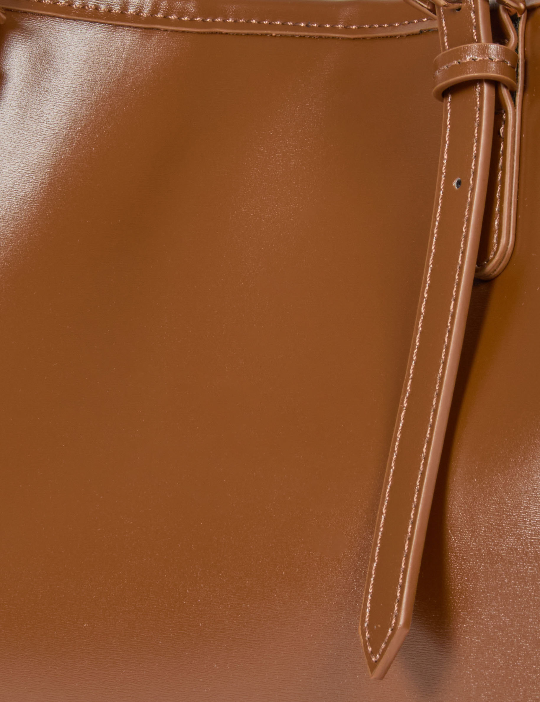 faux leather tote bag brown women null