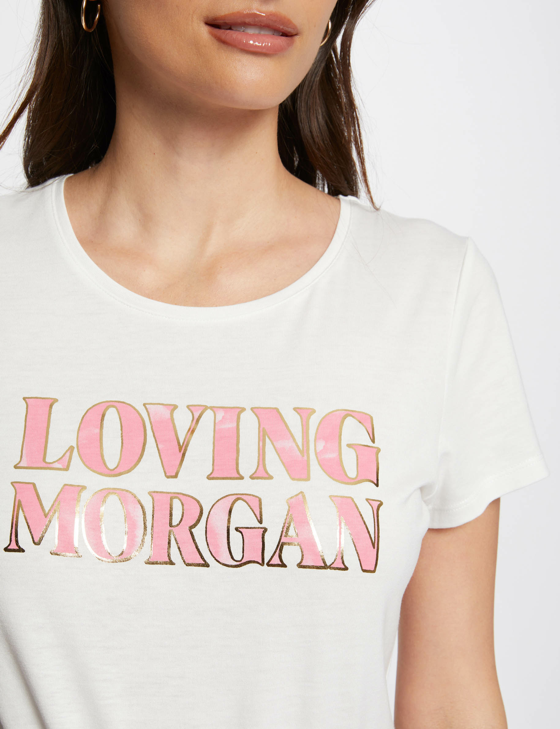 t shirt with message ecru women T-shirt with message ecru women