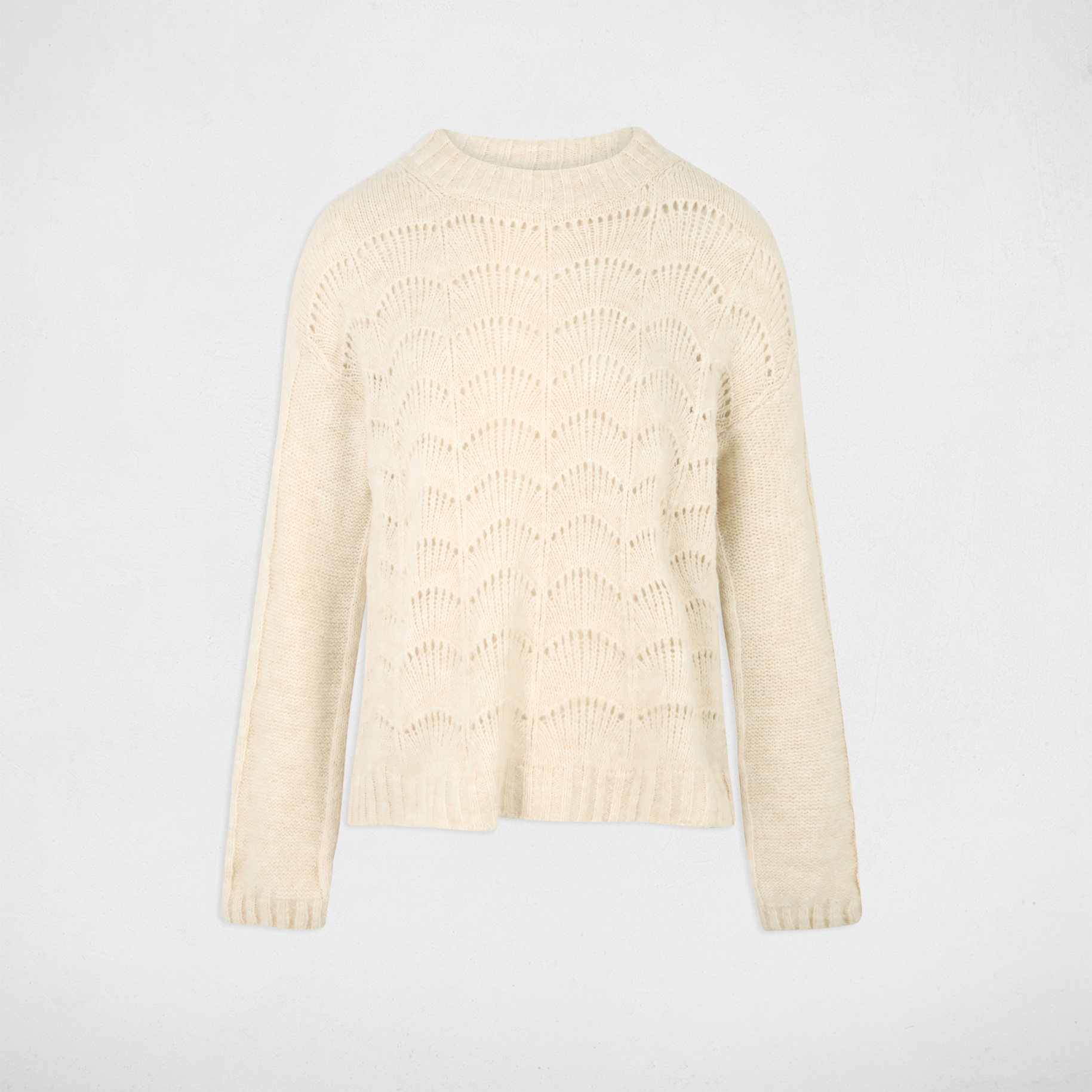 long sleeved jumper ivory women Long-sleeved jumper ivory women