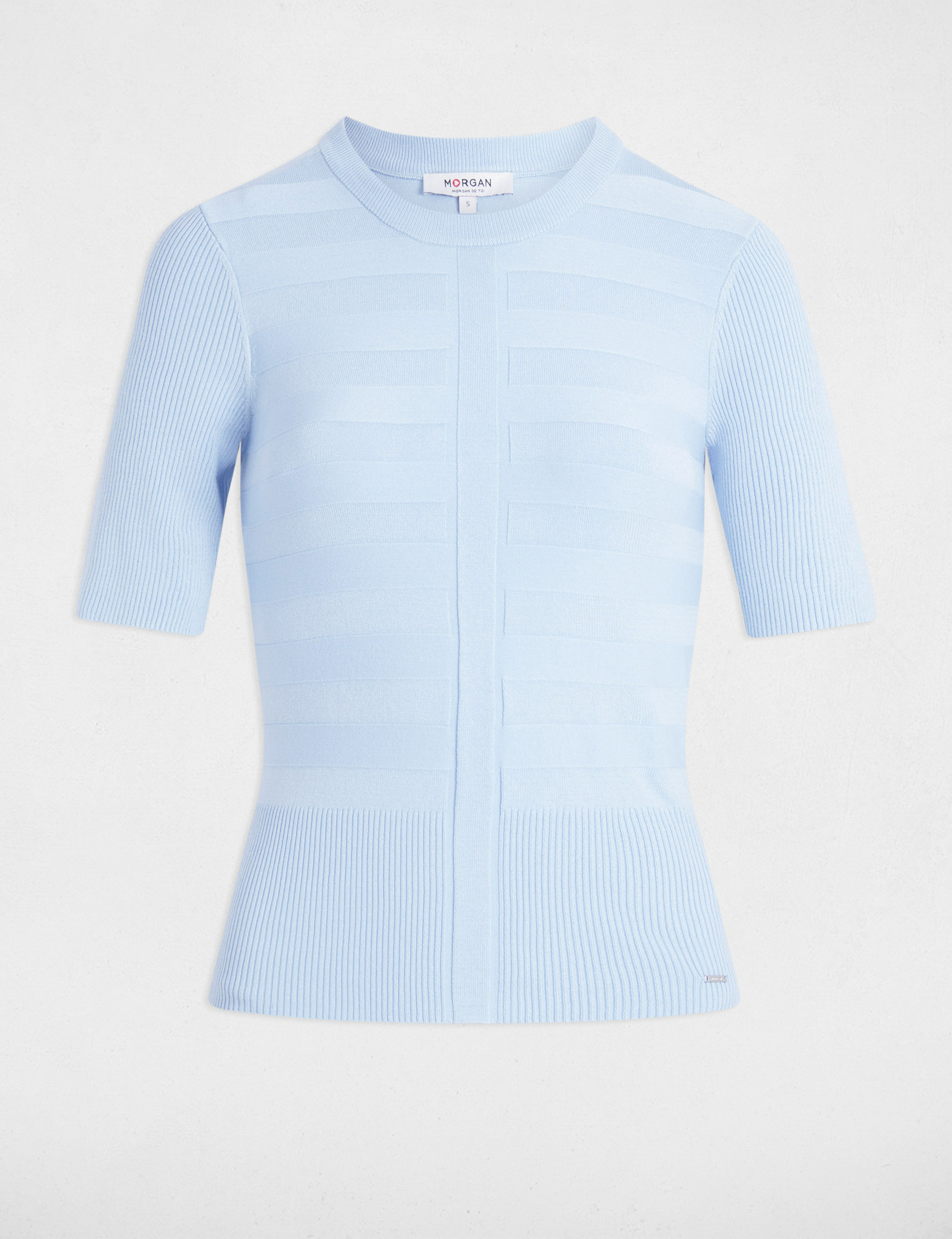 jumper with short sleeves sky blue women Jumper with short sleeves sky blue women