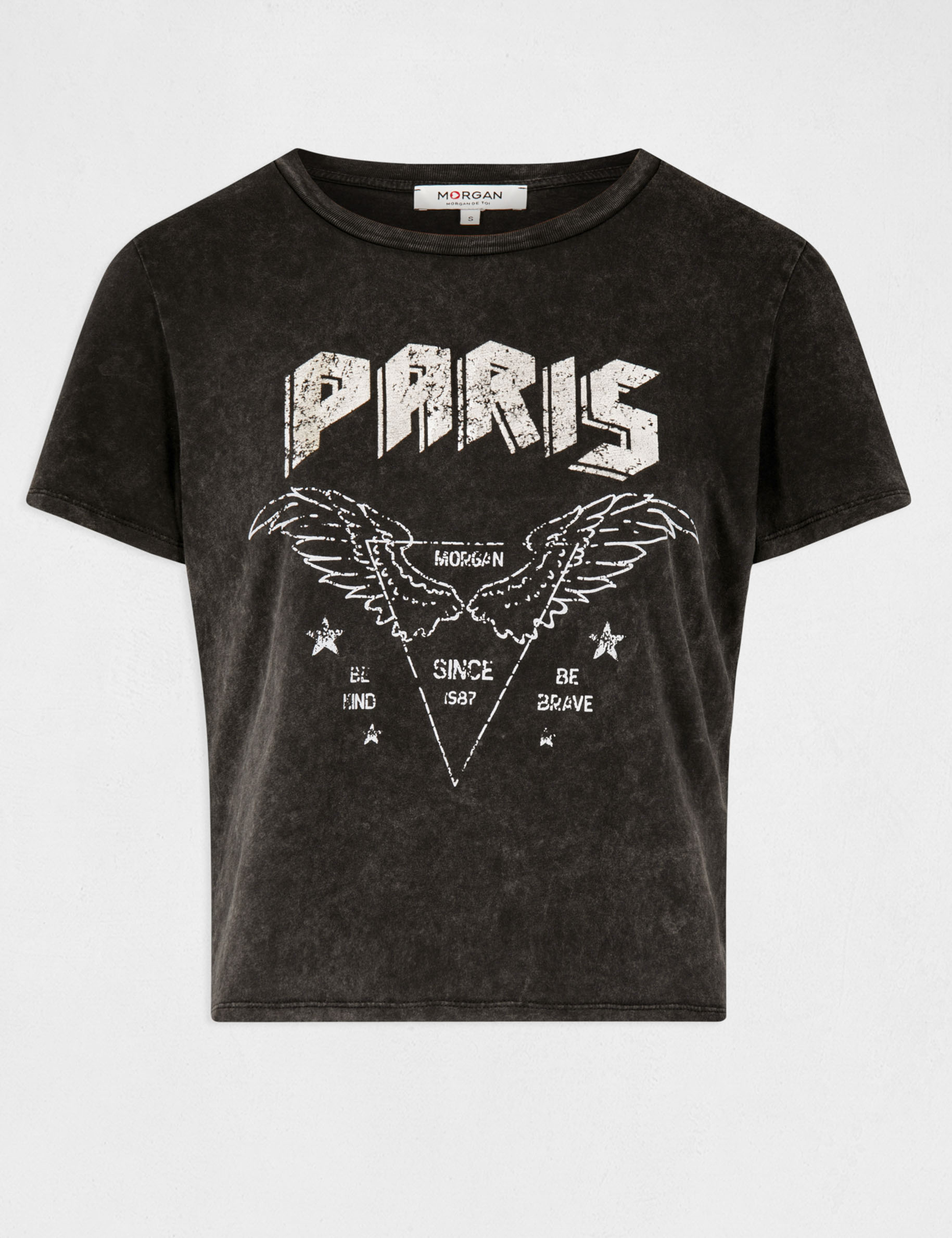 Short-sleeved t-shirt mid-grey ladies'