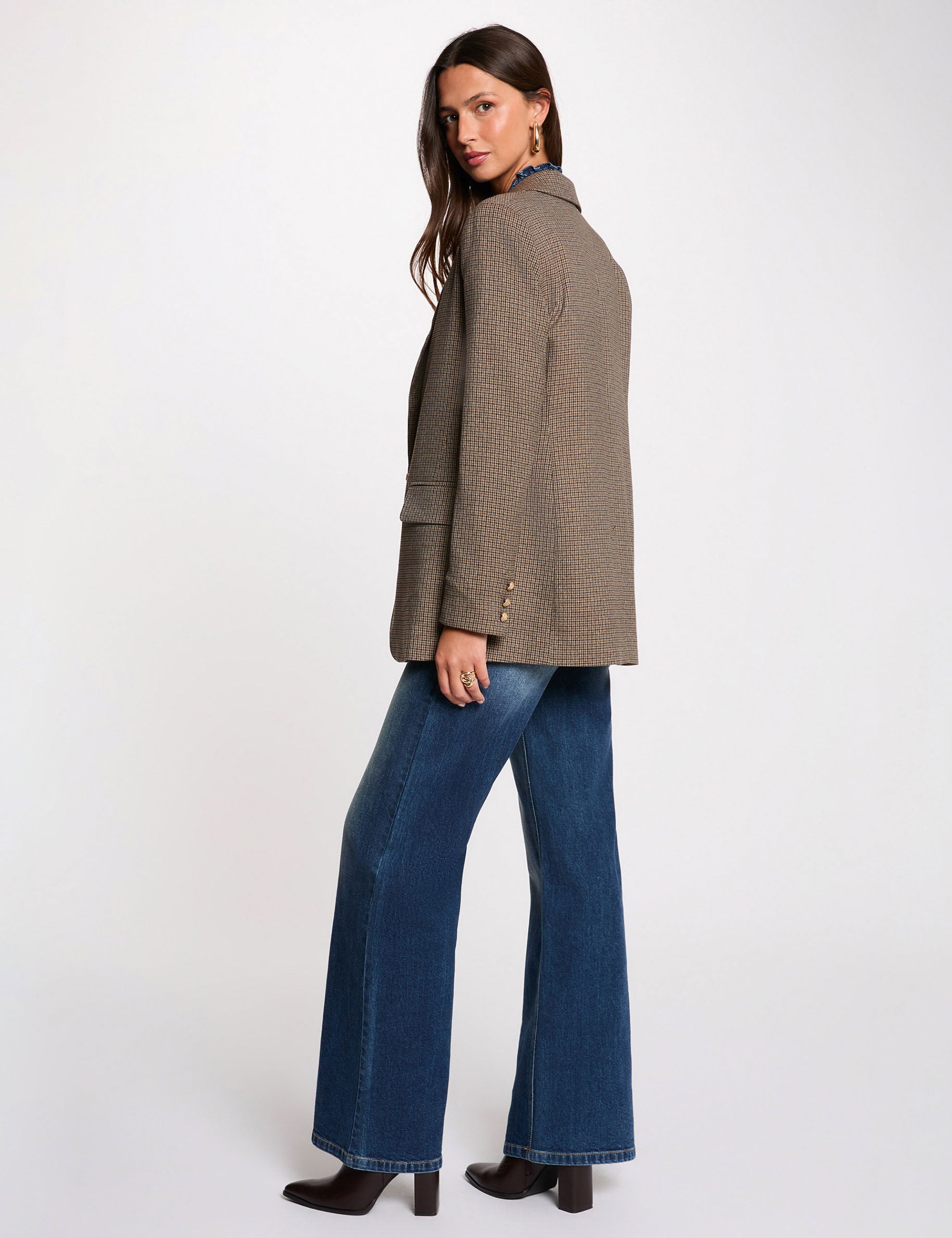 Straight jacket with tailored collar multicolor women