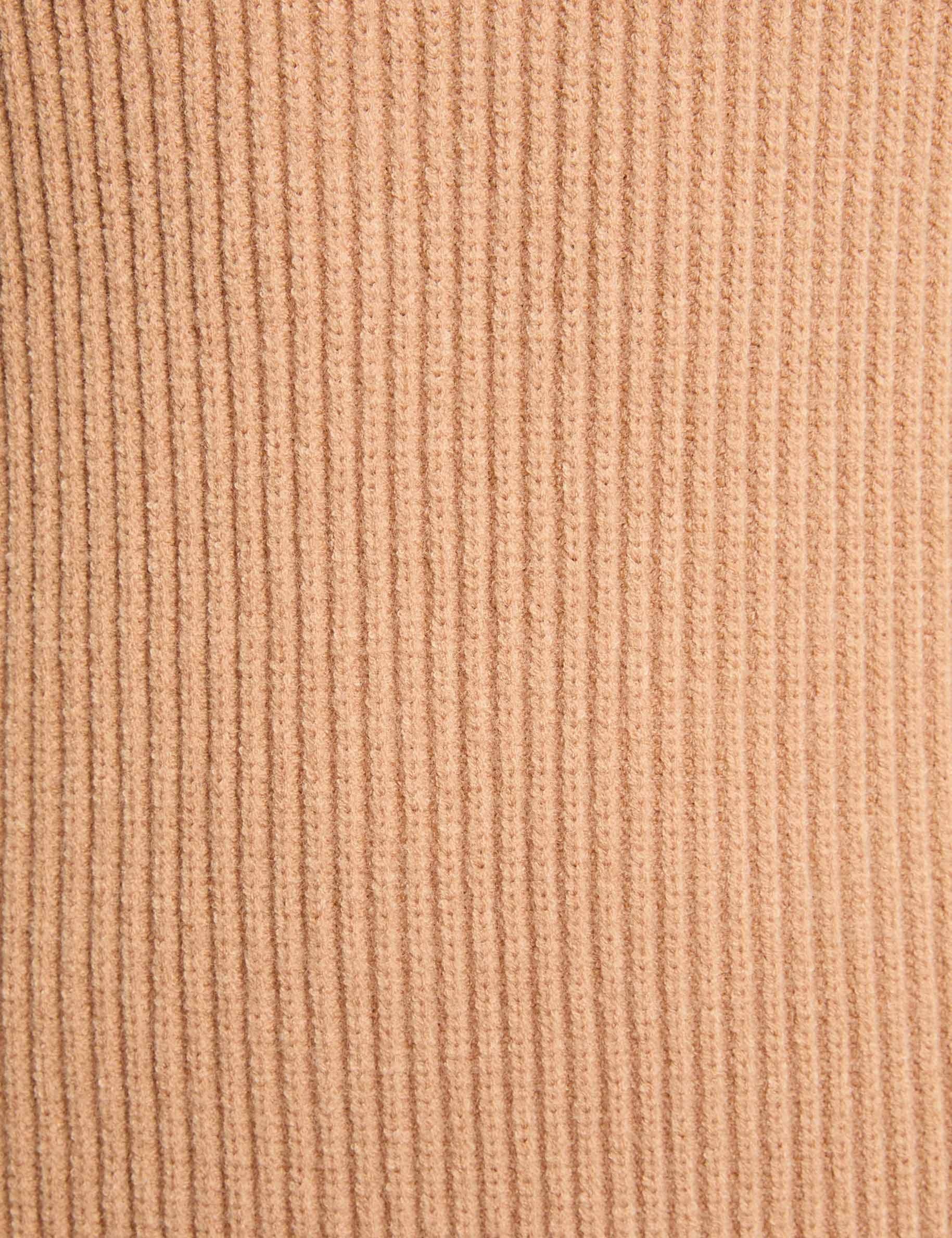knitted short dress beige women null