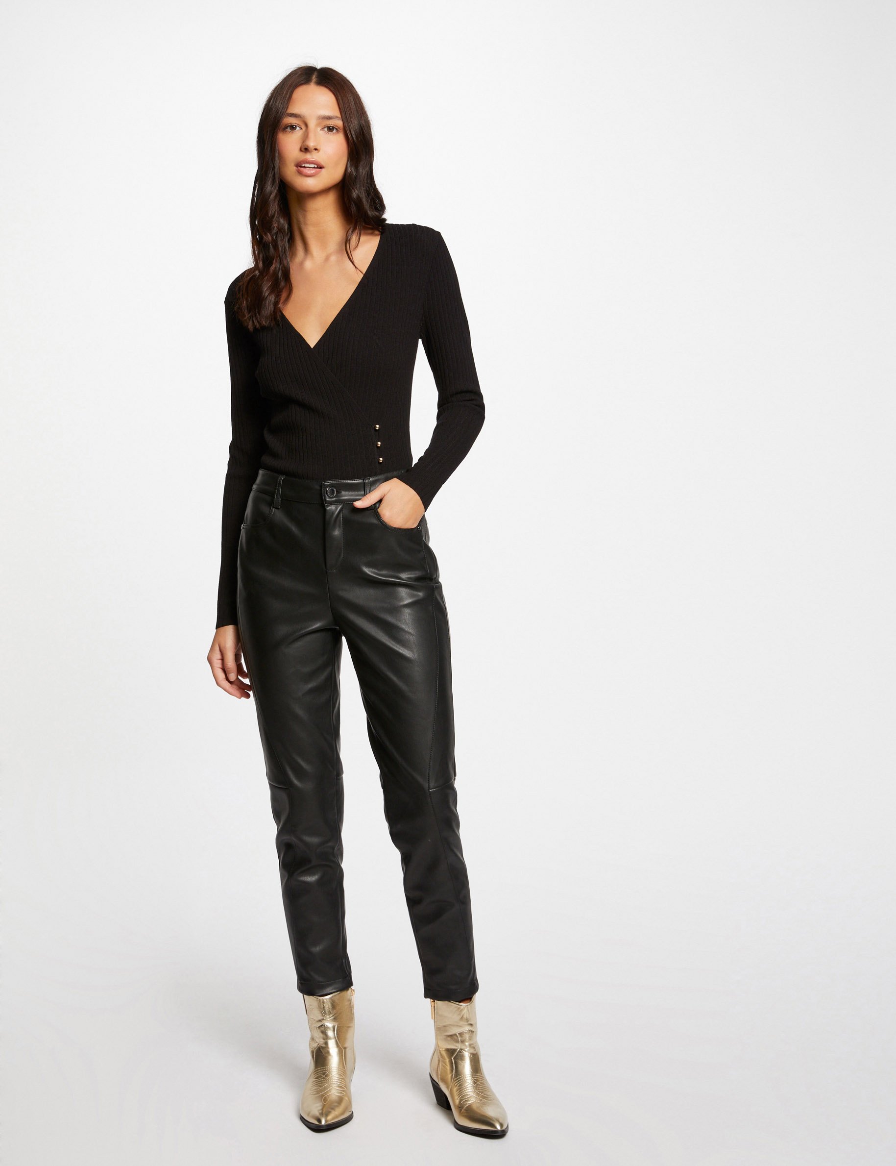 Pull cache coeur noir deals
