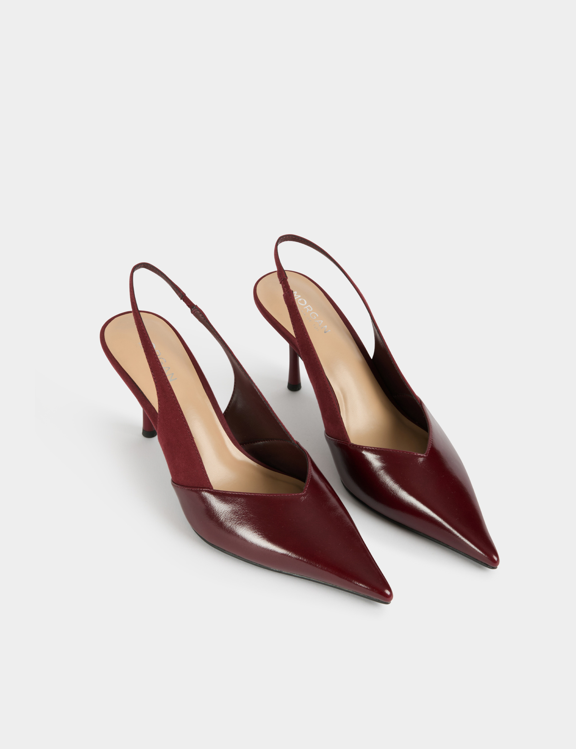 Slingback heels bordeaux women
