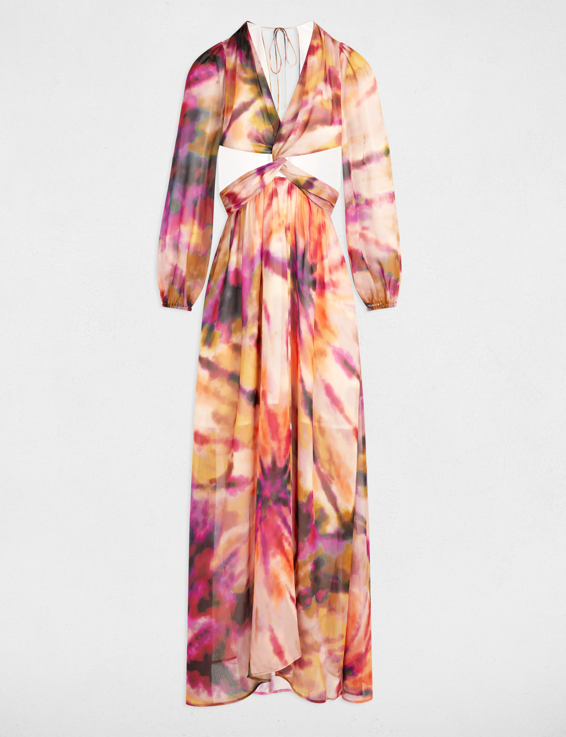 robe longue droite imprimee multicolore femme Robe longue droite imprimée multicolore femme