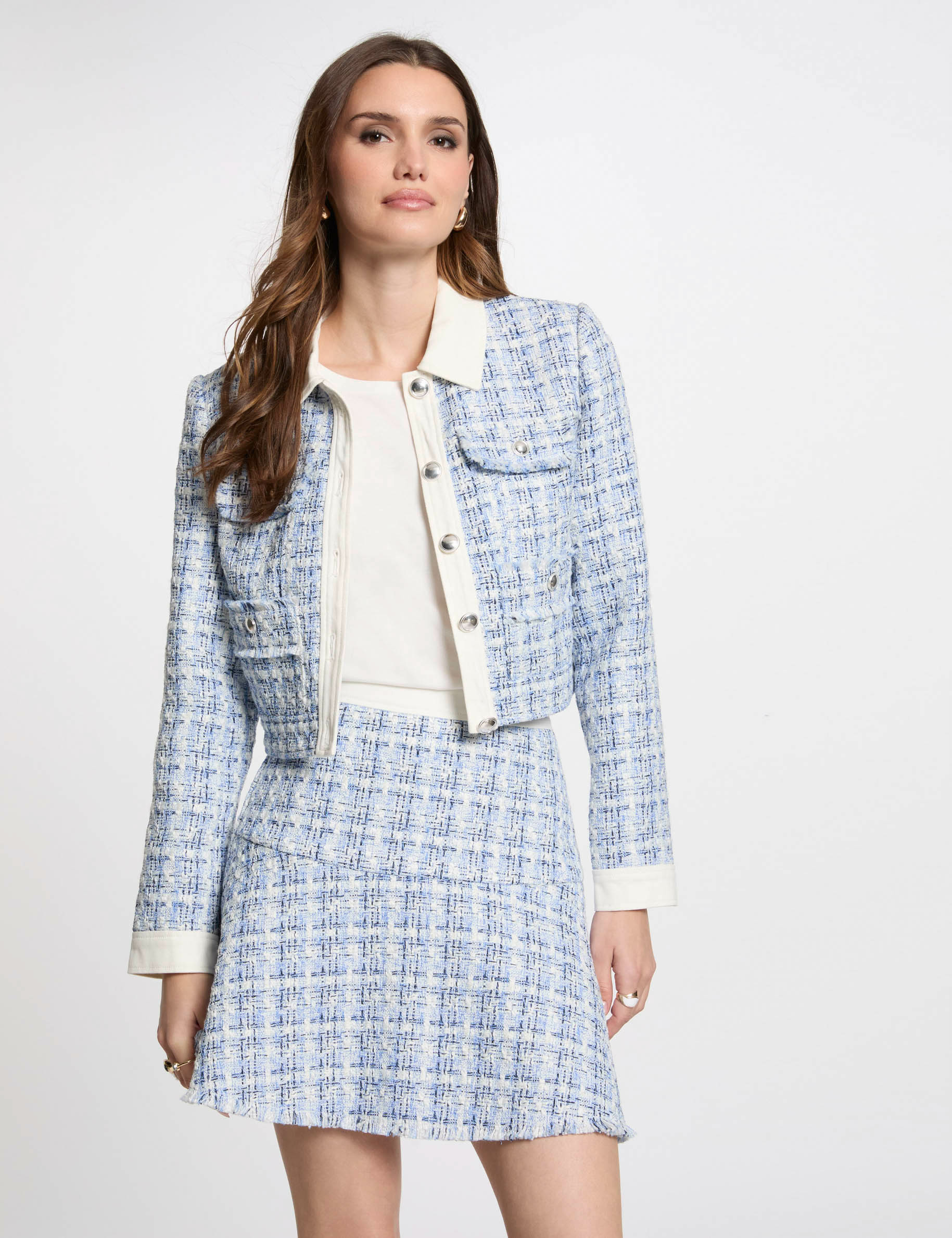 short tweed jacket multicolor women Short tweed jacket multicolor women