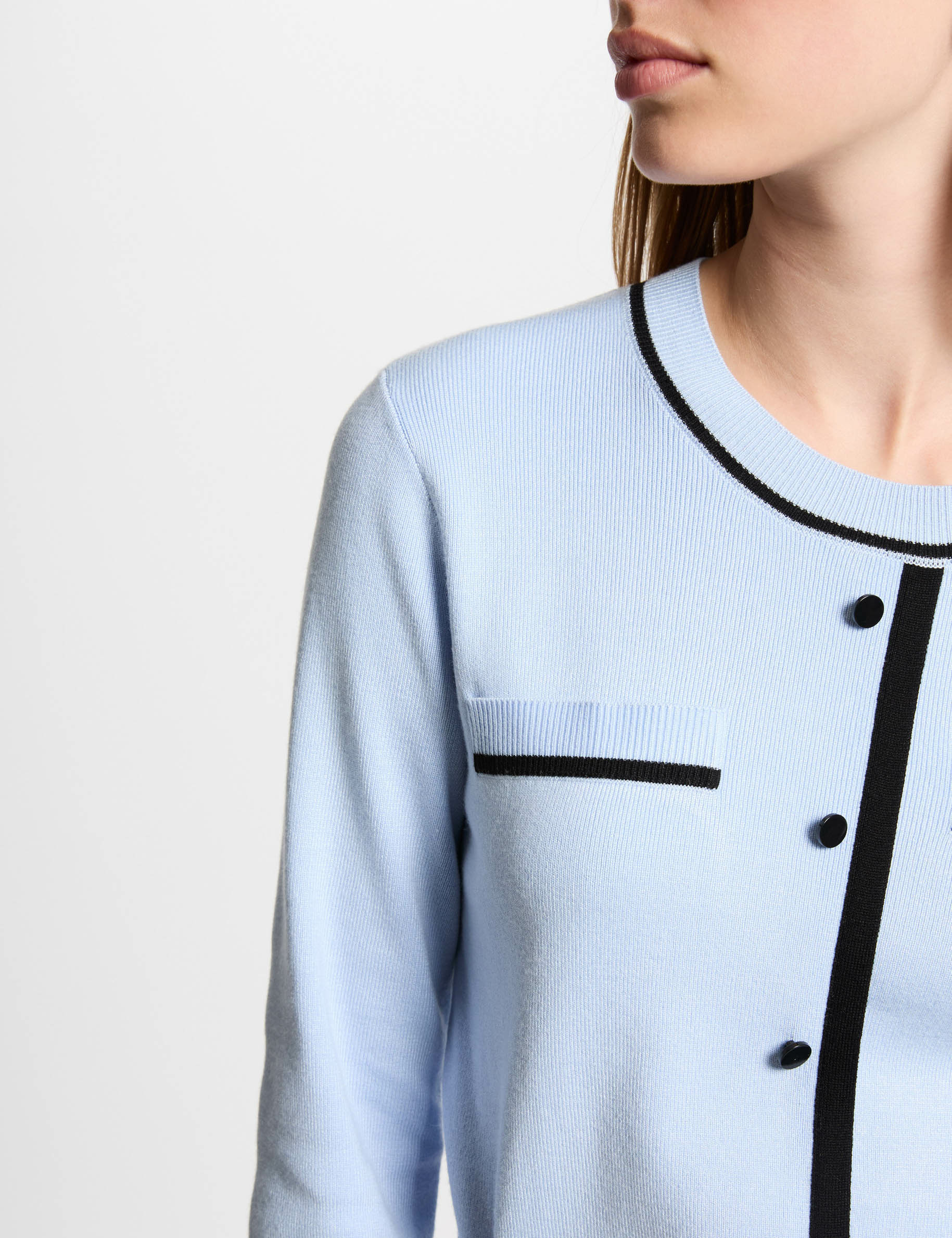 jumper round neck long sleeves sky blue women Jumper round neck long sleeves sky blue women