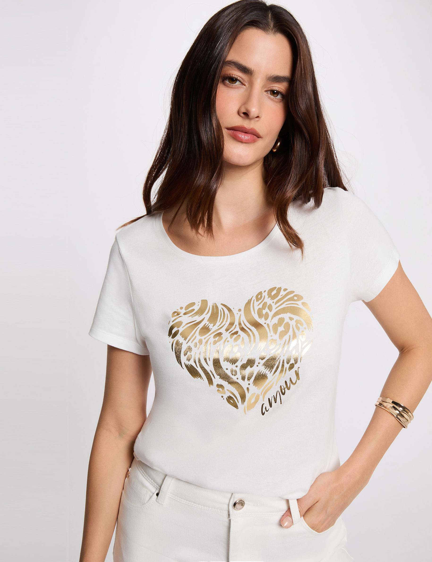 Short-sleeve t-shirt white women