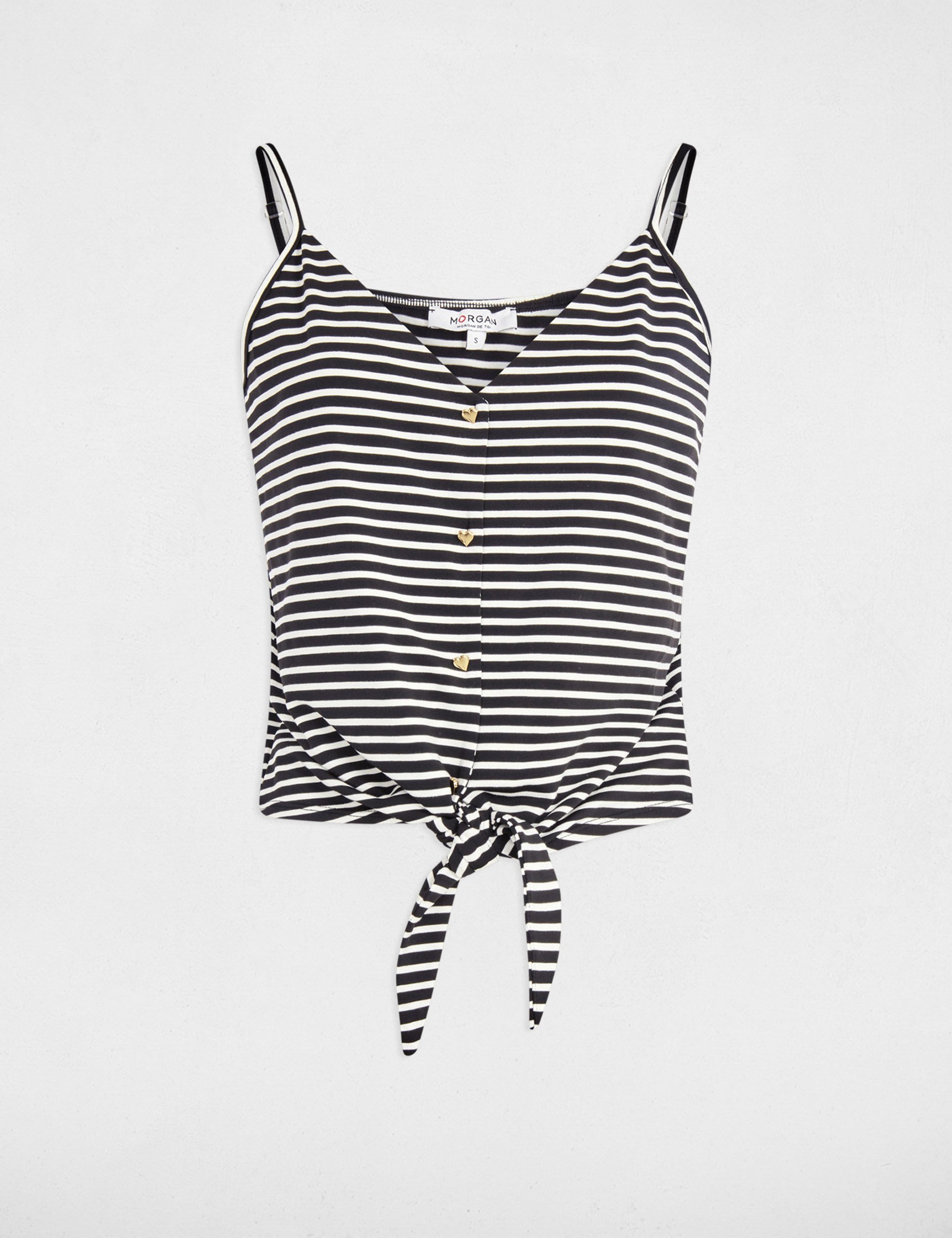 debardeur cropped col v noir femme Débardeur cropped col v noir femme