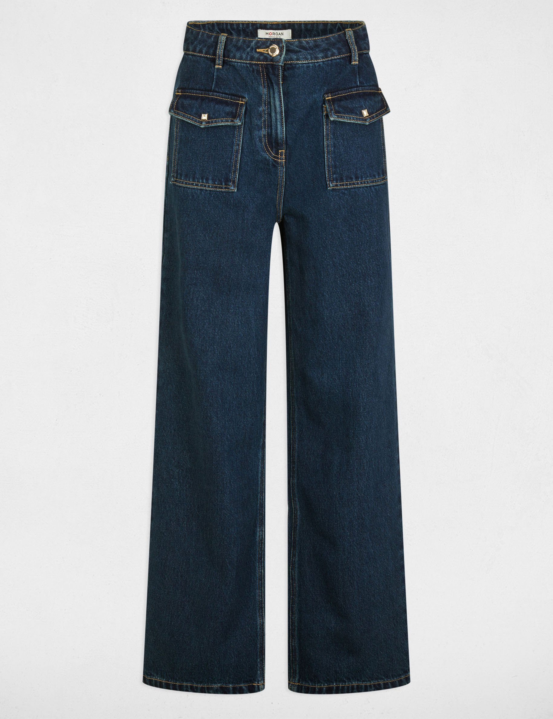 high waisted wide leg jeans raw denim women High-waisted wide leg jeans raw denim women