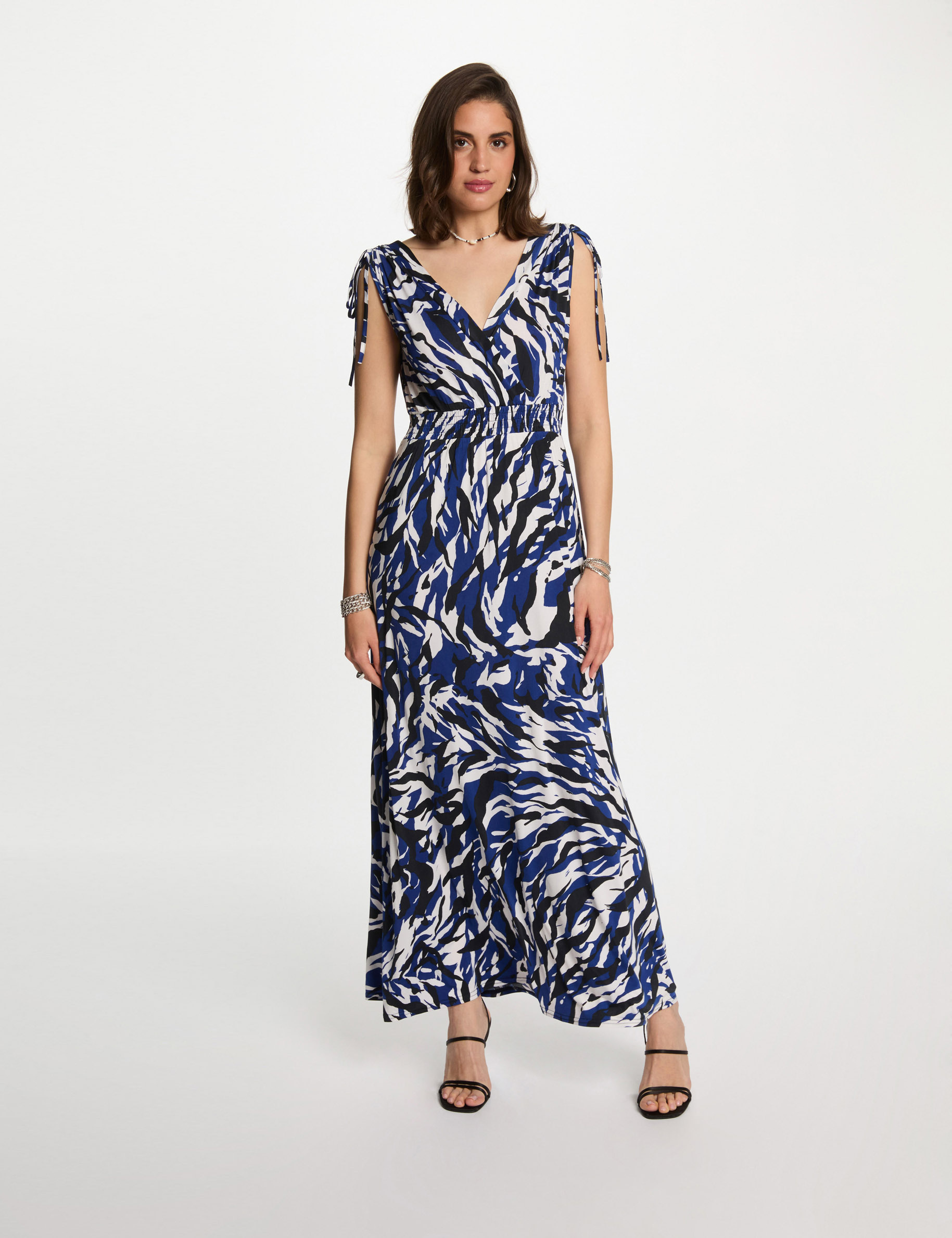 printed maxi straight dress multicolor women Printed maxi straight dress multicolor women