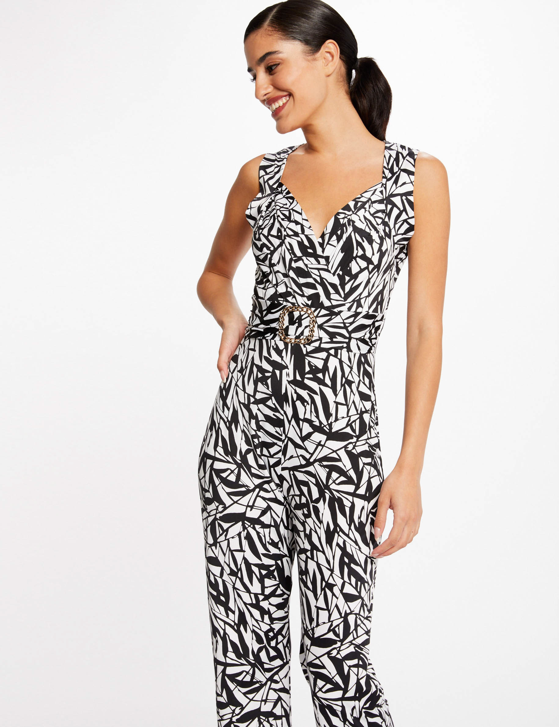 Straight jumpsuit geometric print multico ladies' Straight jumpsuit geometric print multico ladies'