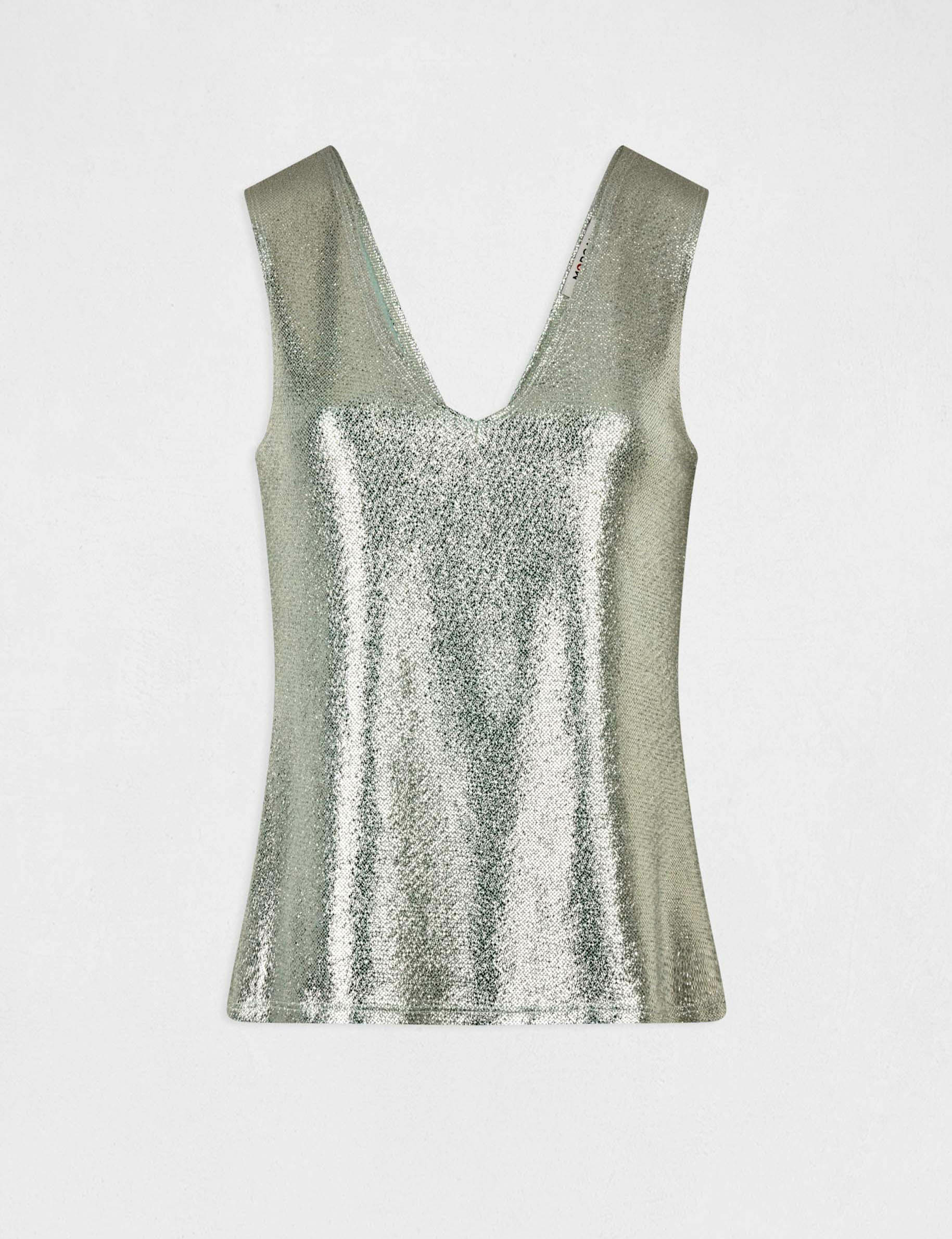 Vest top with metallised threads blue ladies' Vest top with metallised threads blue ladies'