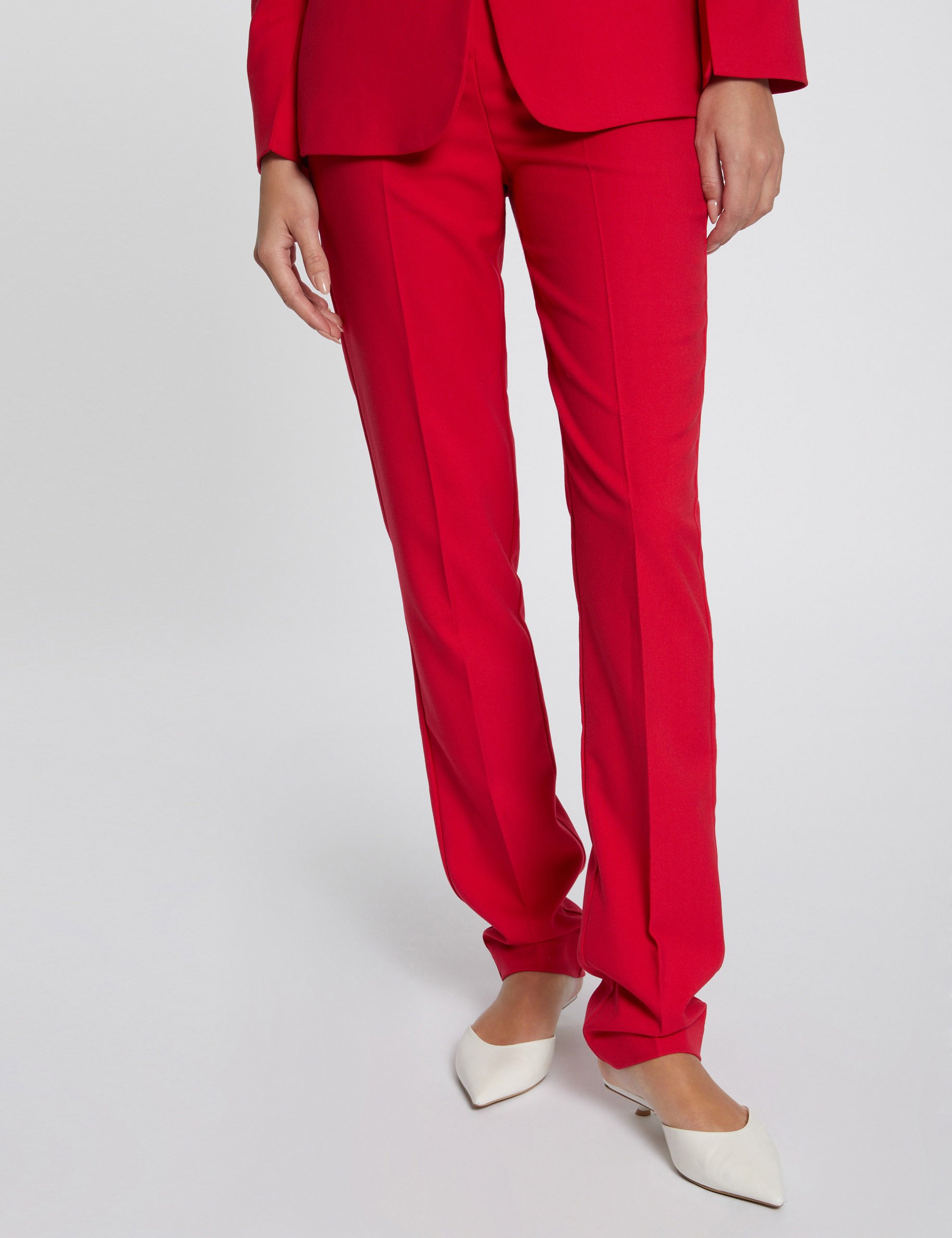 Fitted trousers with darts medium red ladies'