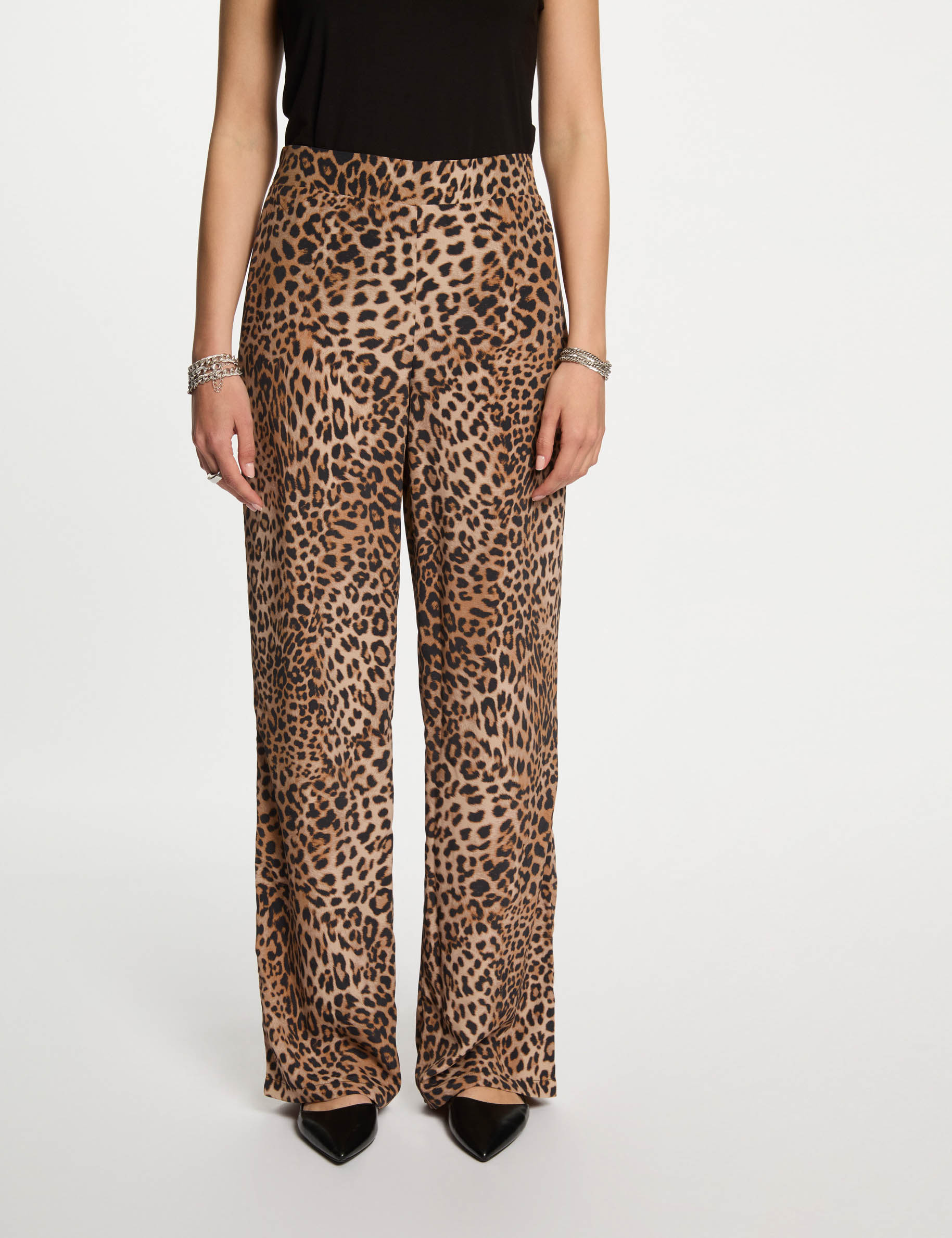 printed wide leg trousers multicolor women Printed wide leg trousers multicolor women