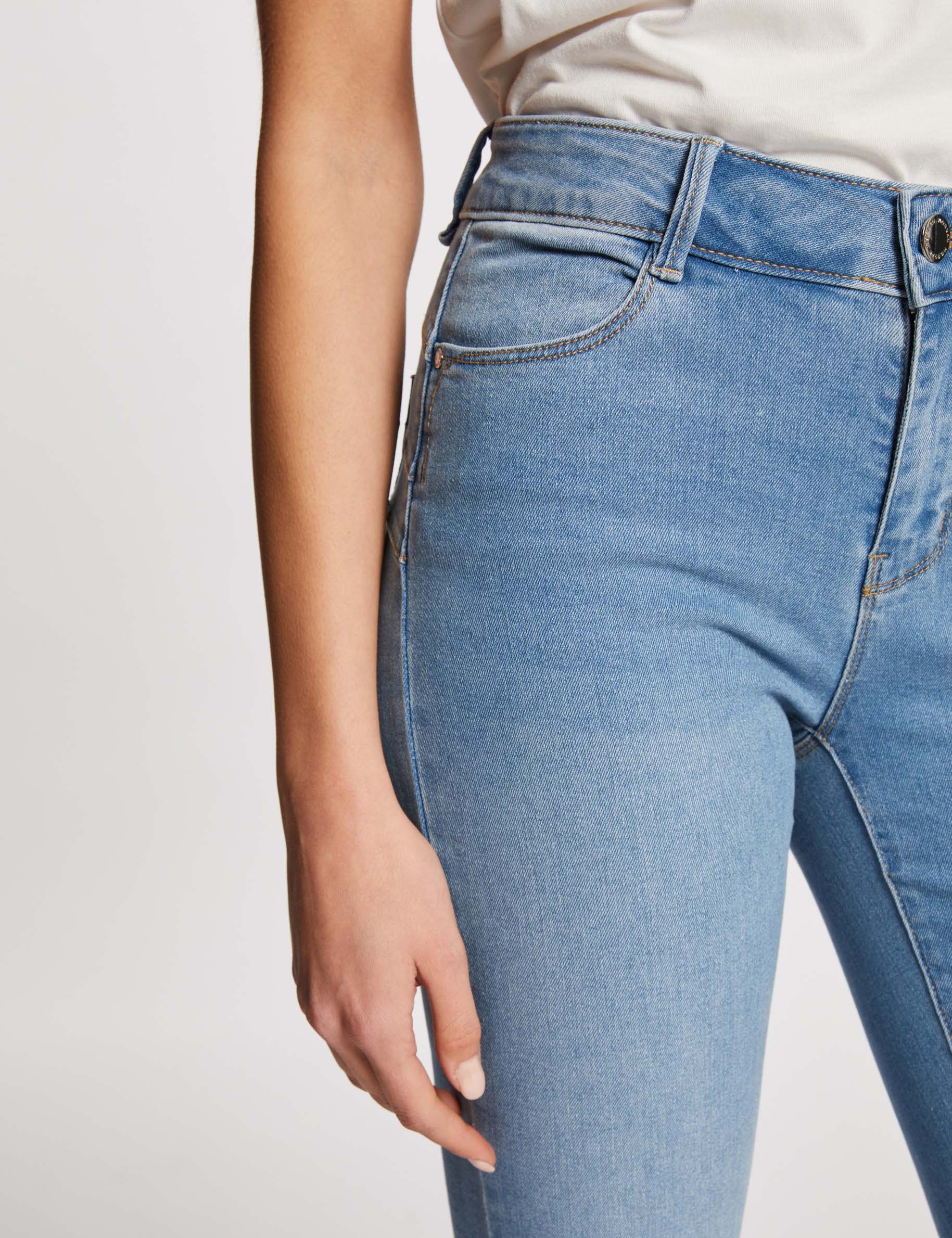 standard waisted slim jeans bleach denim women Standard waisted slim jeans bleach denim women