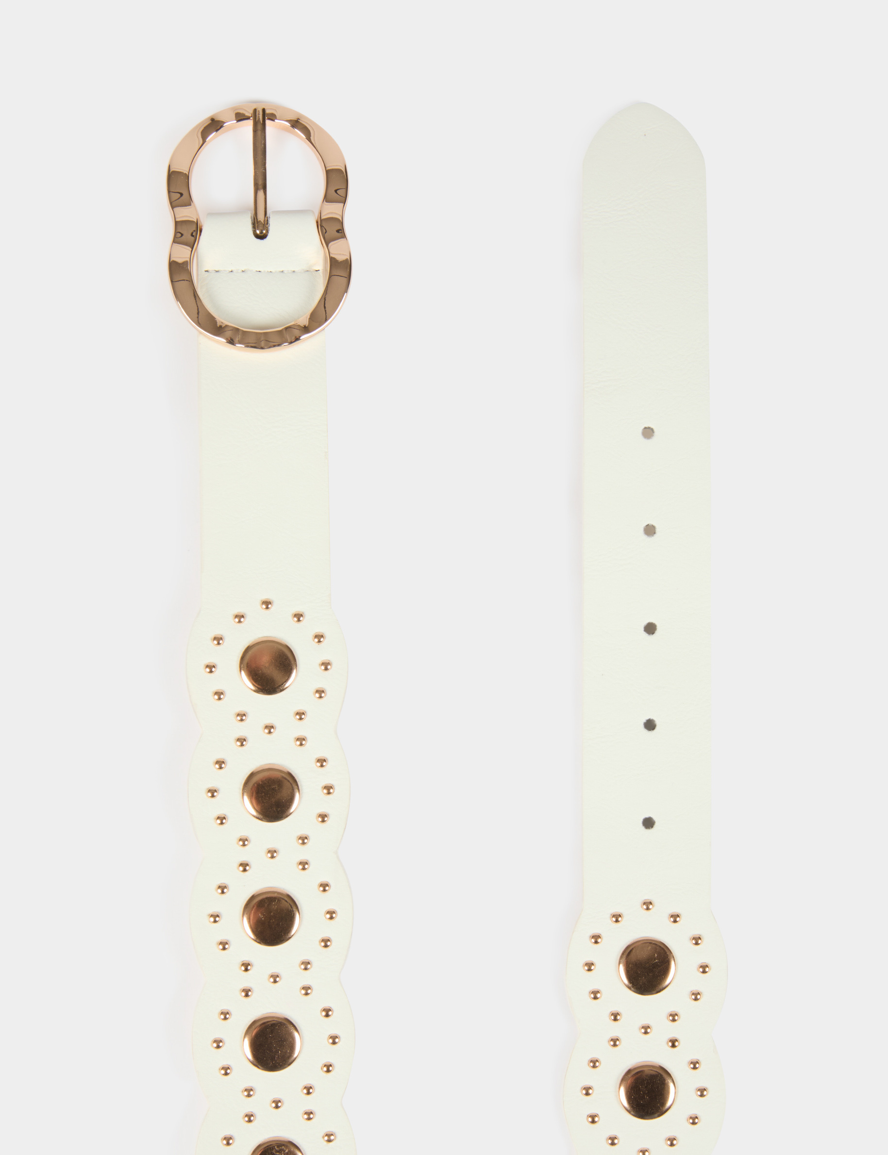 ceinture avec clous blanc femme Ceinture avec clous blanc femme