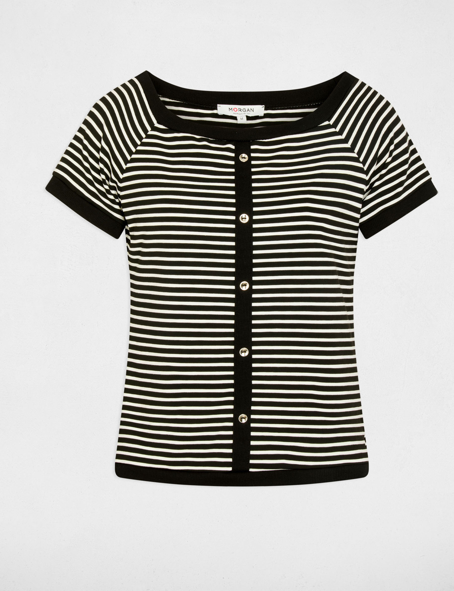 striped bardot t shirt white women Striped Bardot t-shirt white women