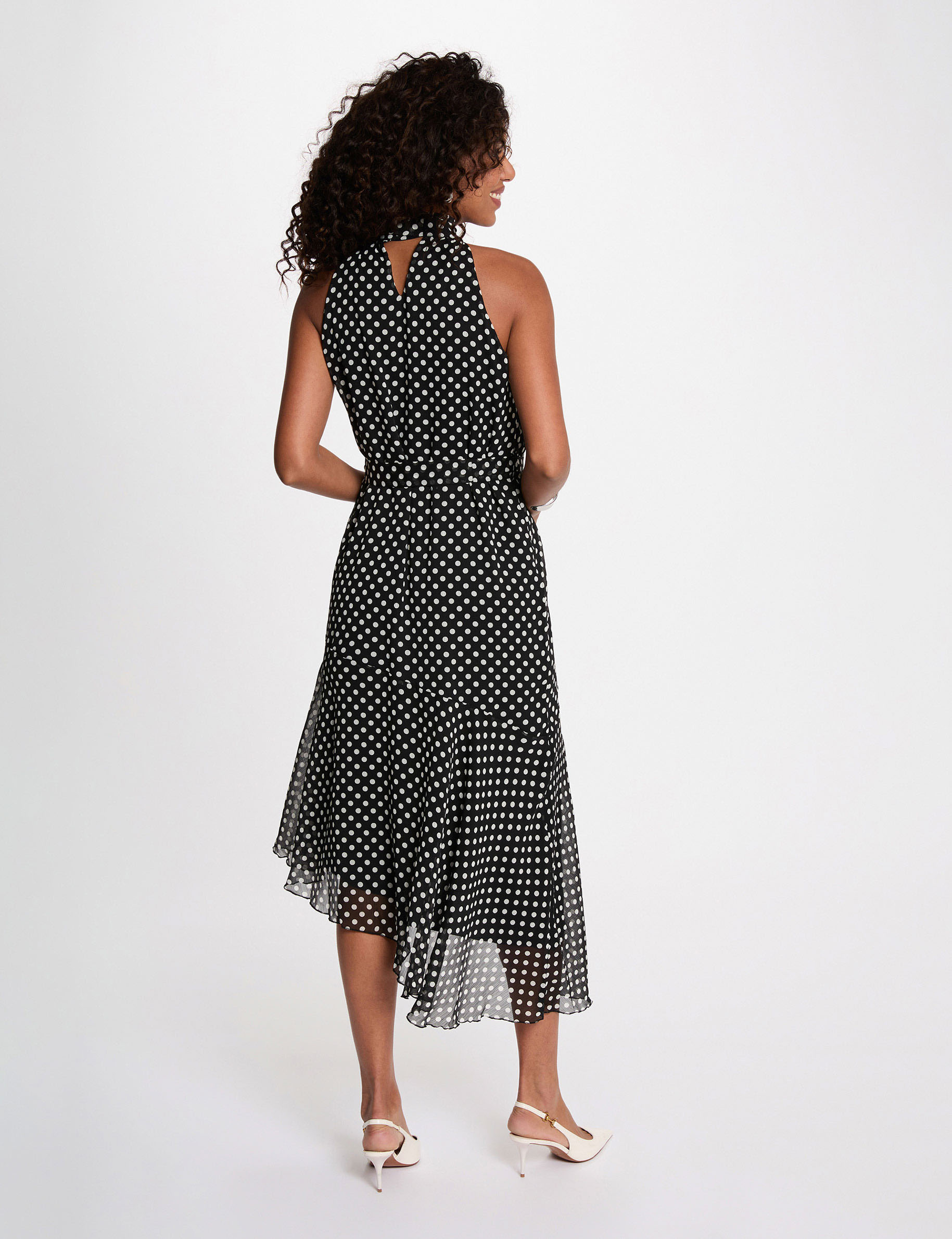 Flowy dress with high neck black women