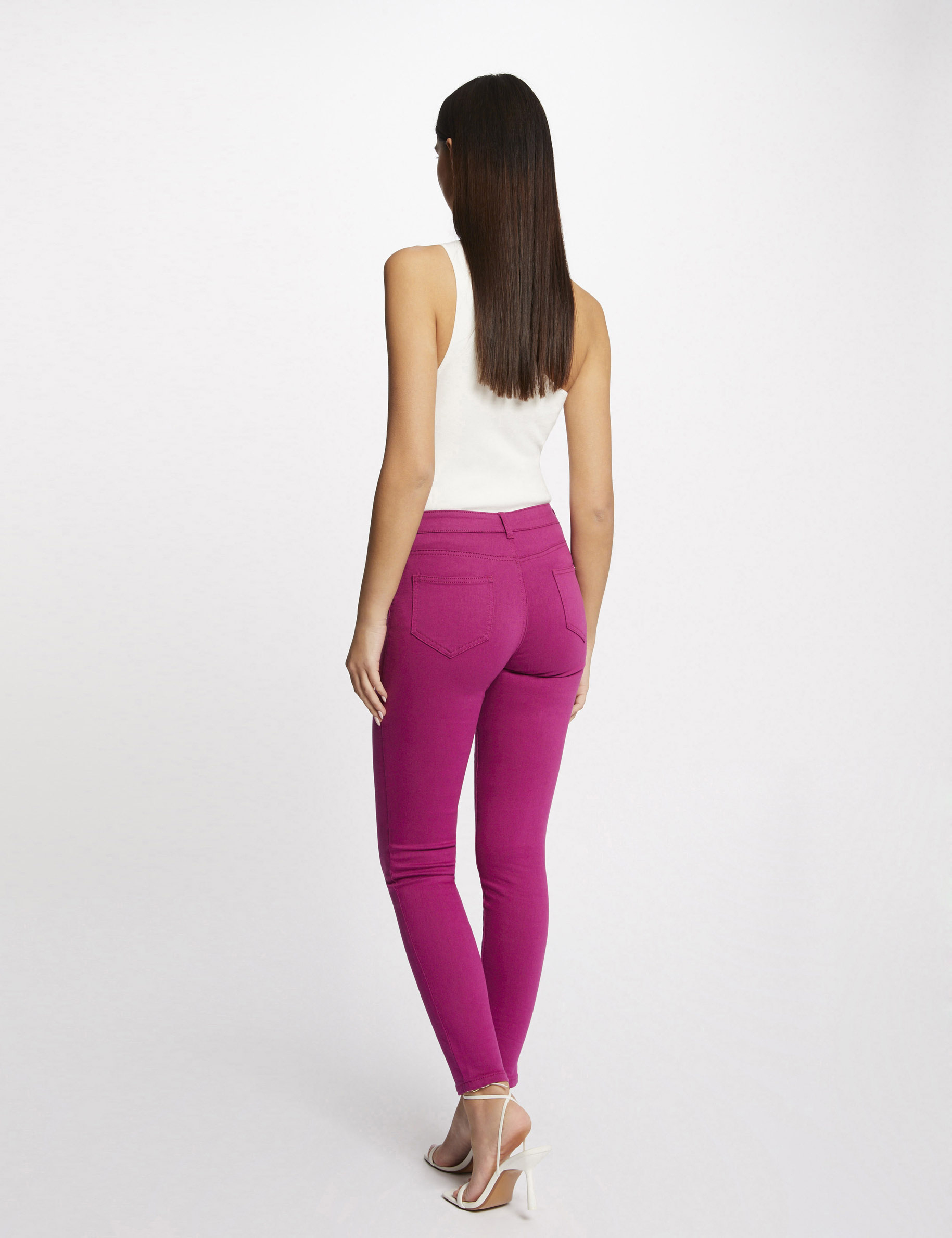 Low waist skinny trousers raspberry ladies' Low waist skinny trousers raspberry ladies'