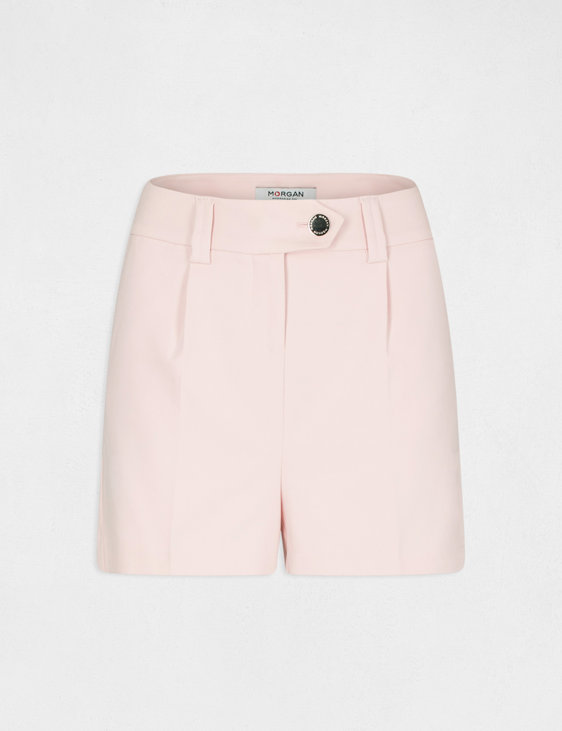 High-waisted straight city shorts  ladies'