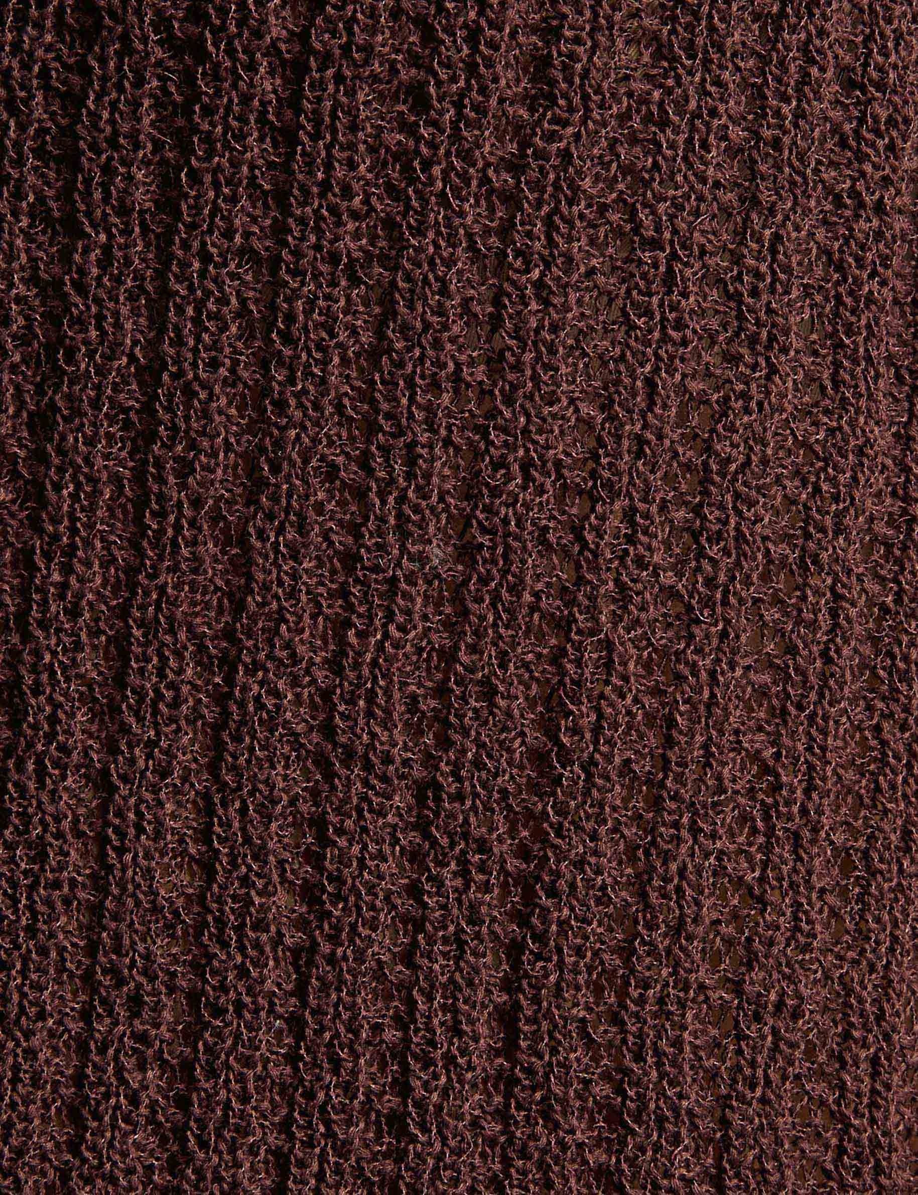 sleeveless openwork cardigan dark brown women null